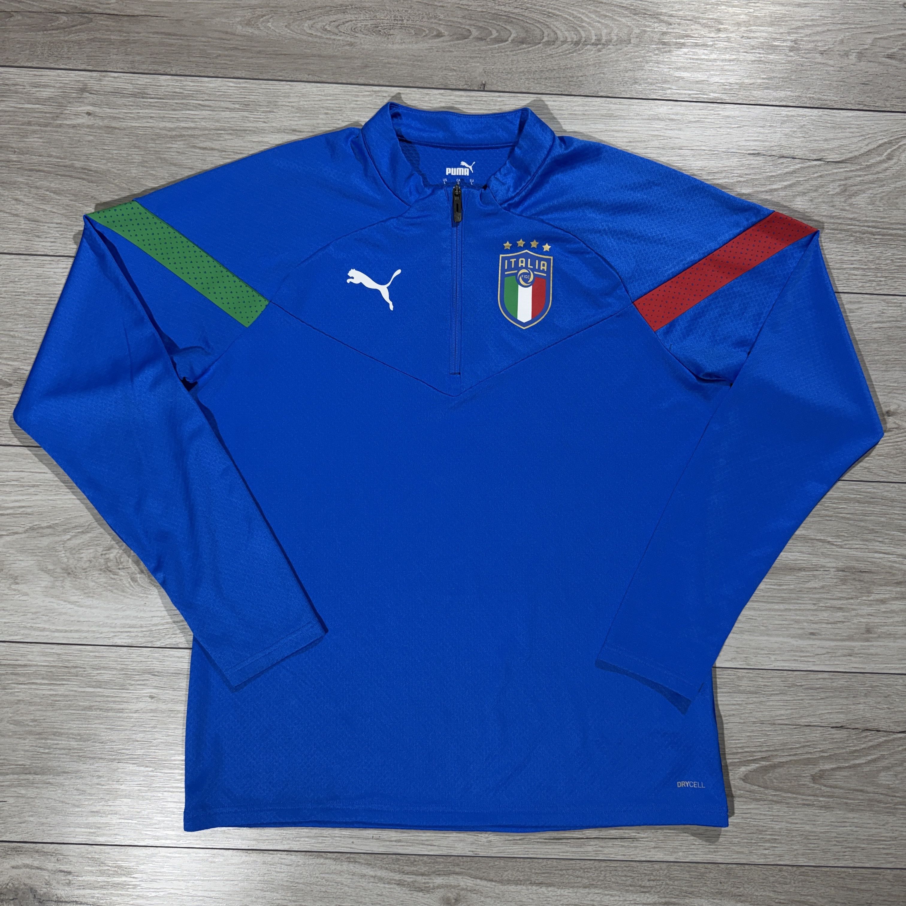 Puma Puma Italy FIGC National Team 1/4 Zip Training Drill Size L Size US L / EU 52-54 / 3 - 2 Thumbnail