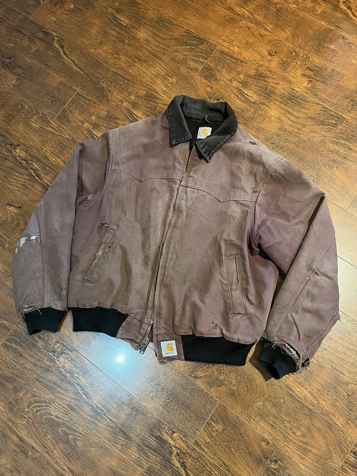image of 90's Carhartt Grape Coloured Jacket, Men's (Size XL)