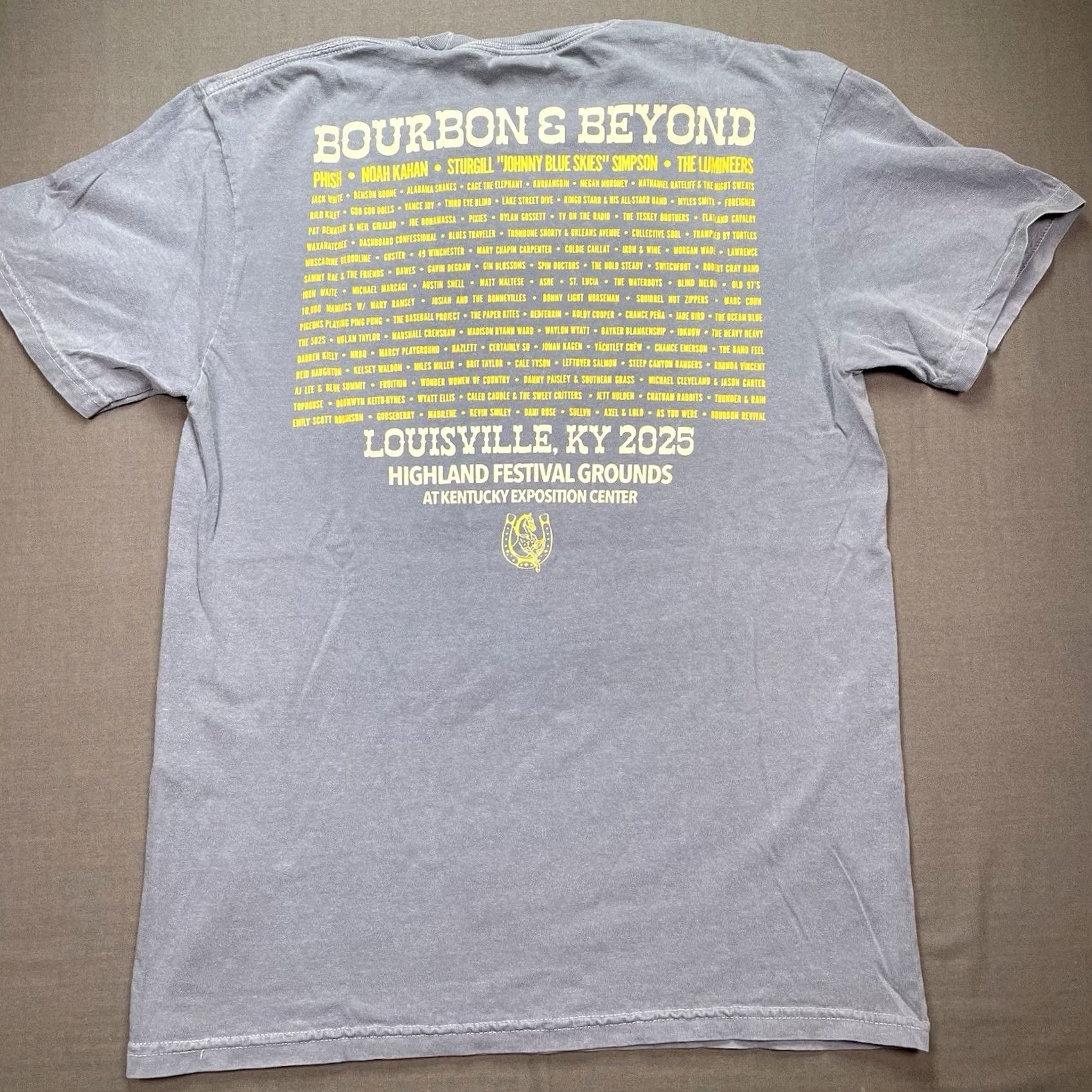 Comfort Colors Bourbon And Beyond Shirt Mens Medium Phish Sting Lumineers Jack White Rock 2025 Blue T-Shirt Band Mens Size US M / EU 48-50 / 2 - 5 Thumbnail