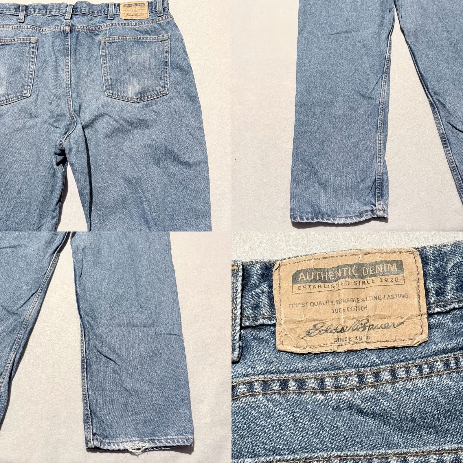 Eddie Bauer Eddie Bauer Jeans Mens Medium Blue Denim Classic Straight 42X32 Regular 5-Pocket Design Denim Casual Fit Mens Size US 42 / EU 58 - 8 Thumbnail