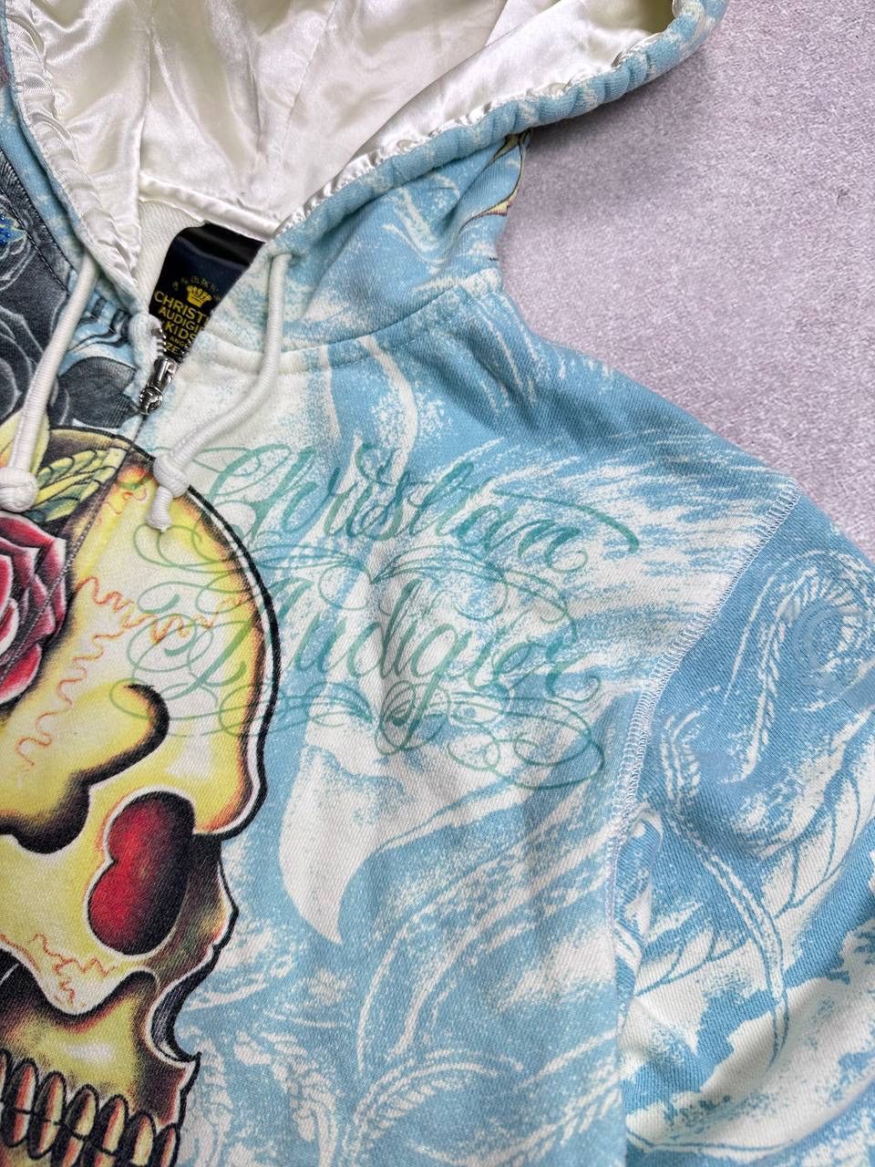 Christian Audigier VINTAGE ED HARDY Y2K CHRISTIAN AUDIGIER RARE HOODIE M Size M / US 6-8 / IT 42-44 - 9 Thumbnail