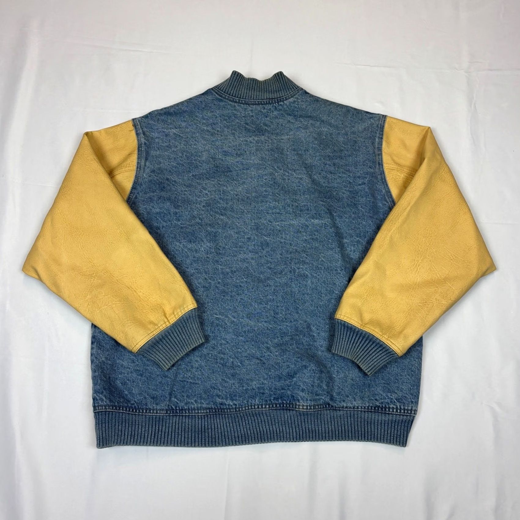 Denime 90s Panavision Denim Varsity Jacket Mens XL Vintage Blue Size US XL / EU 56 / 4 - 4 Thumbnail