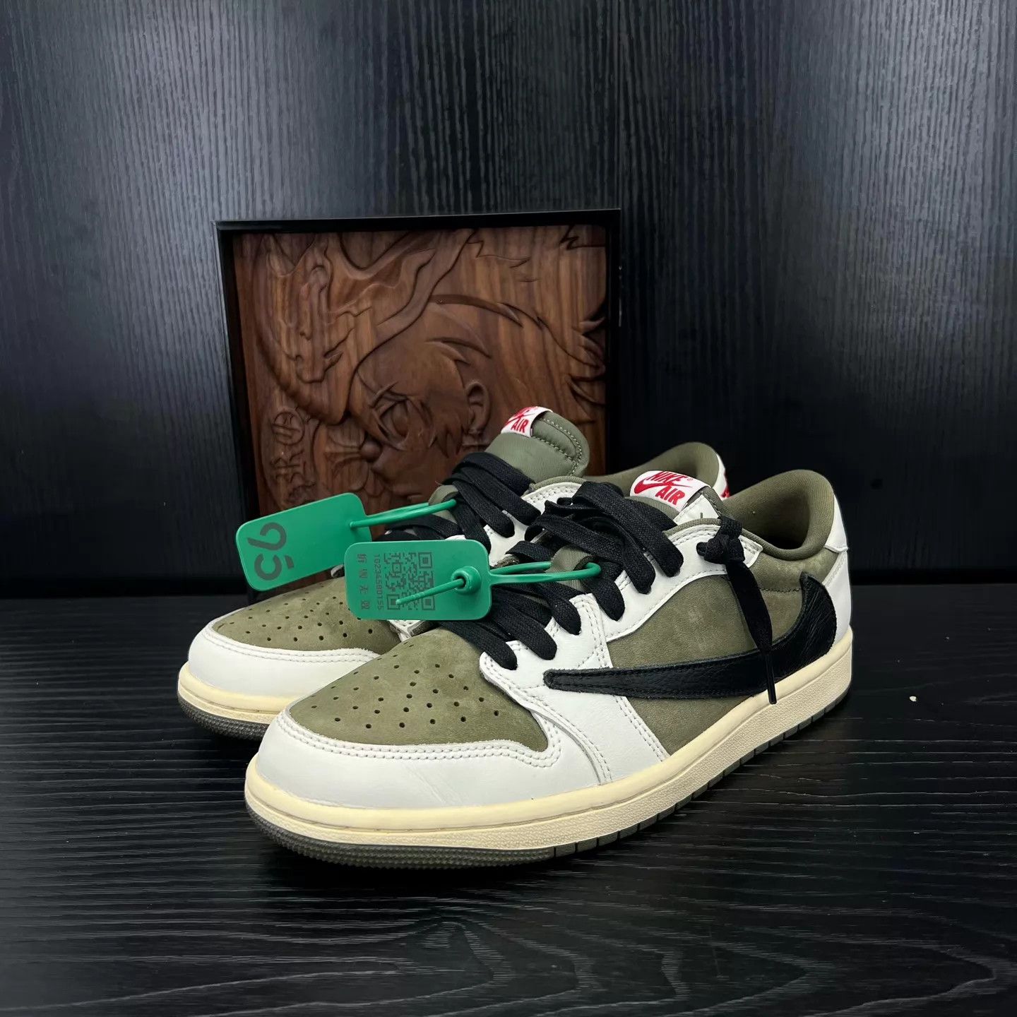 Nike Air Jordan 1 Low TS Olive Khaki Like New Size US 8.5 / EU 41-42 - 1 Thumbnail