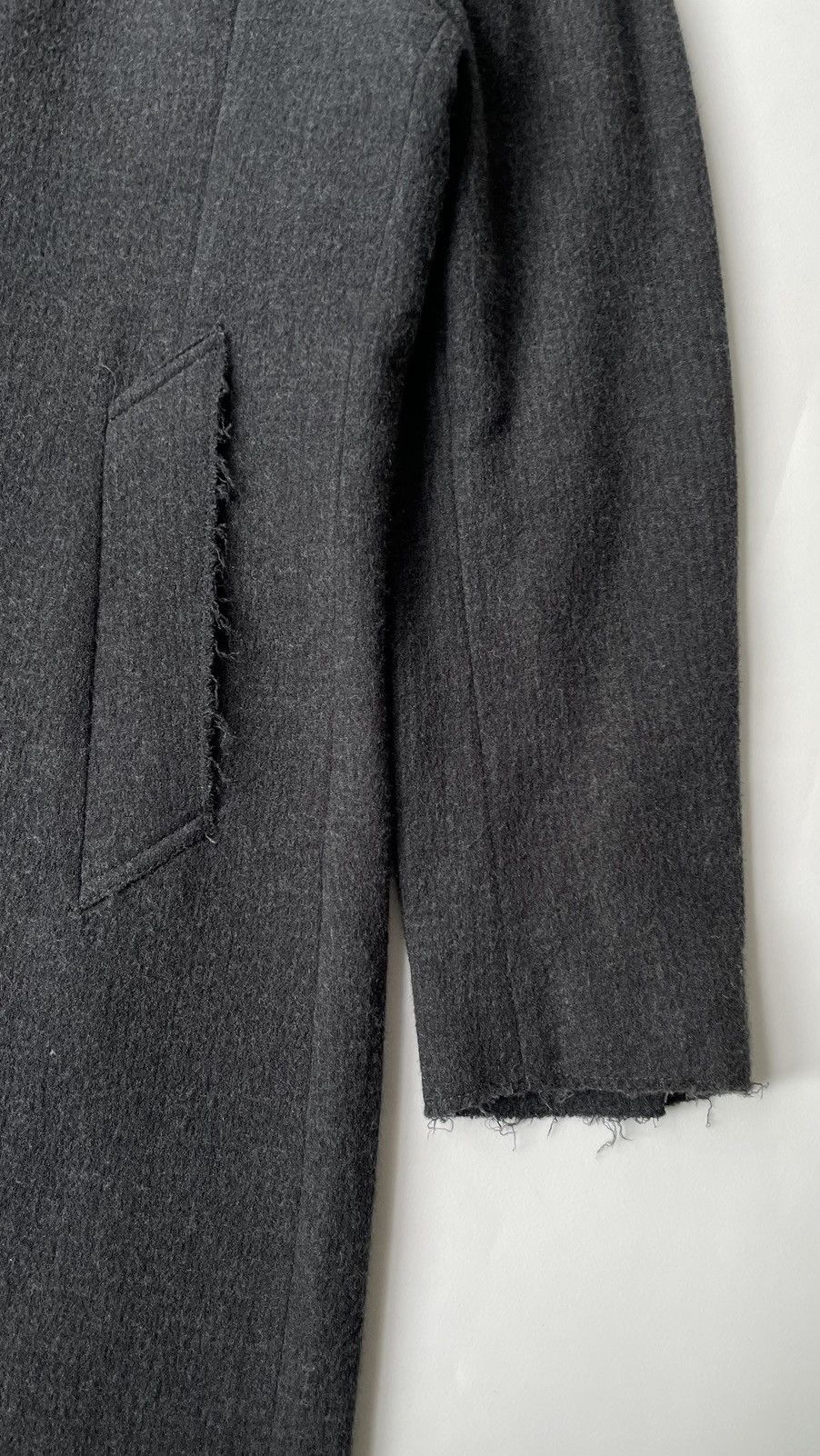 Our Legacy A/W 15 Raw Hem Wool Overcoat Size US M / EU 48-50 / 2 - 7 Thumbnail