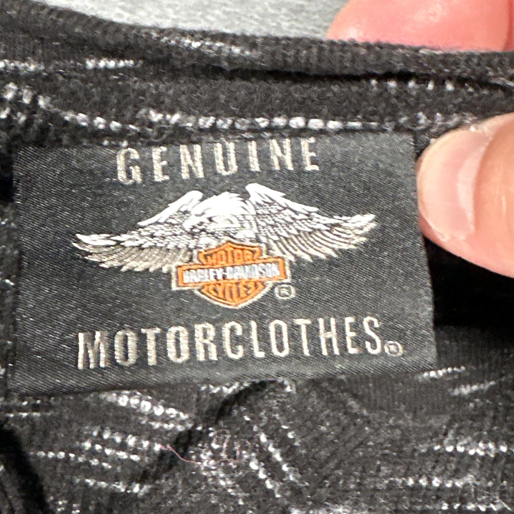 Harley Davidson Harley-Davidson Long Sleeve Shirt Mens XL Engine Graphic Pullover Motorcycle Crew Neck Black Heather White Streaks Graphic Print Men Size US XL / EU 56 / 4 - 5 Thumbnail