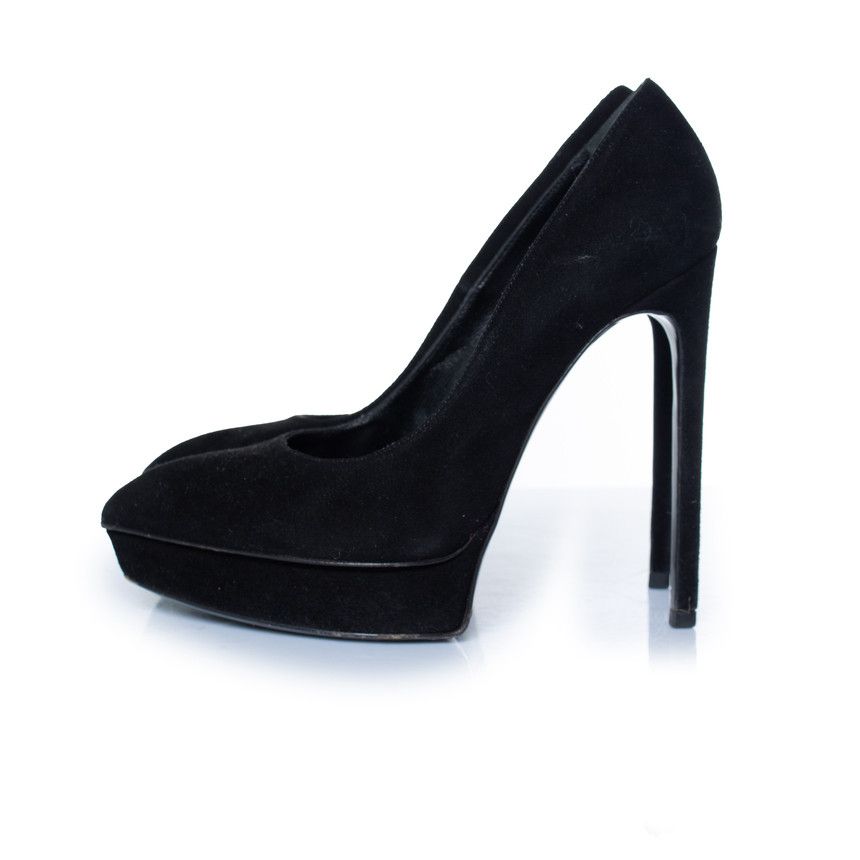 Saint Laurent Paris Saint Laurent, Black suede janis pump Size US 6 / IT 36 - 2 Thumbnail