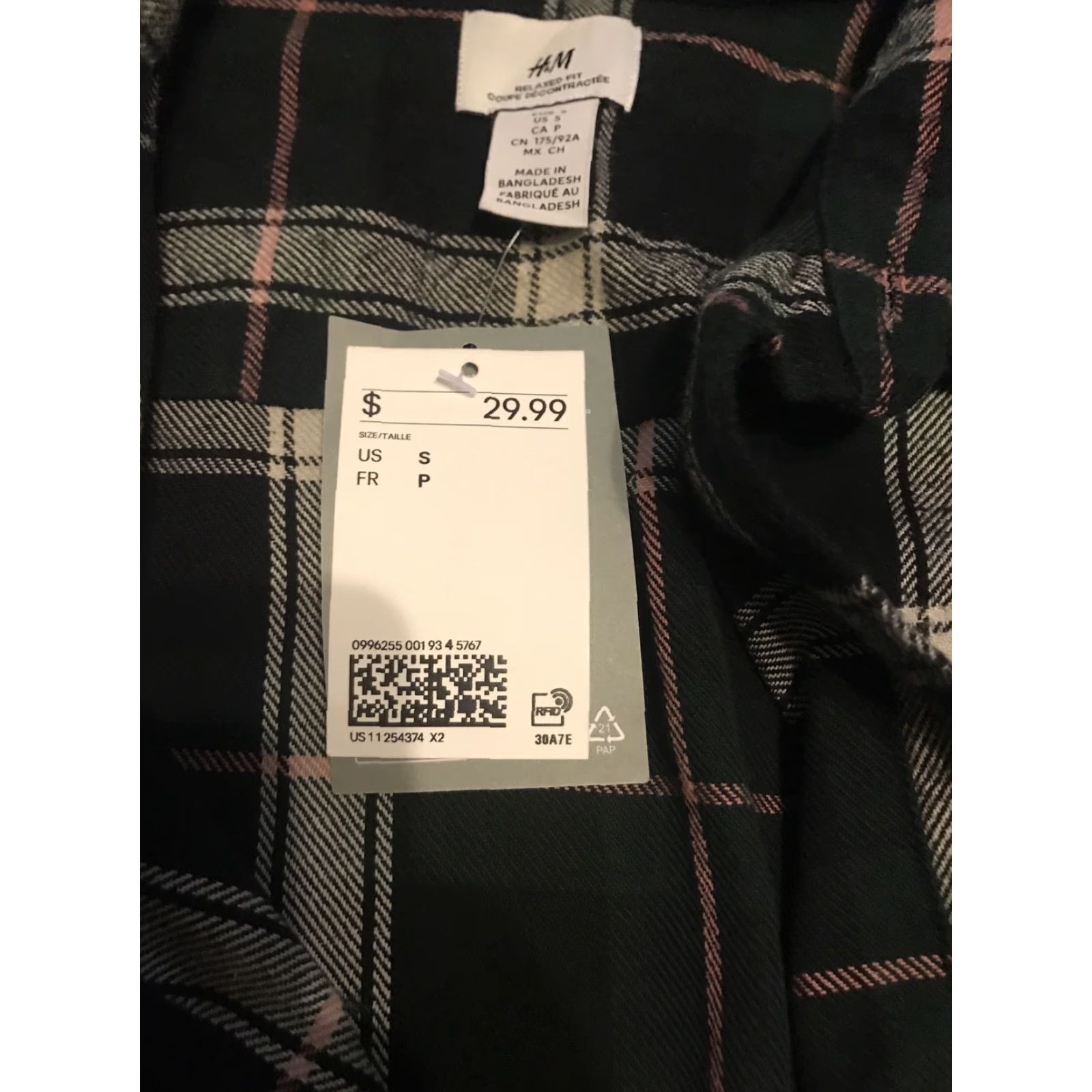 H&M H&M Plaid Button-Up Shirt Mens Small Relaxed Fit Long Sleeve Chest Pocket Multicolor Outdoor Lightweight Soft Button-Up Shirt Mens S Size US S / EU 44-46 / 1 - 4 Thumbnail