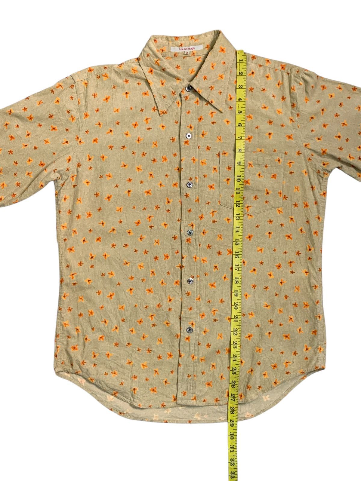 Japanese Brand Rare Design Bound Edge Floral Soft Corduroy Button Up Shirts Size L / US 10 / IT 46 - 8 Thumbnail