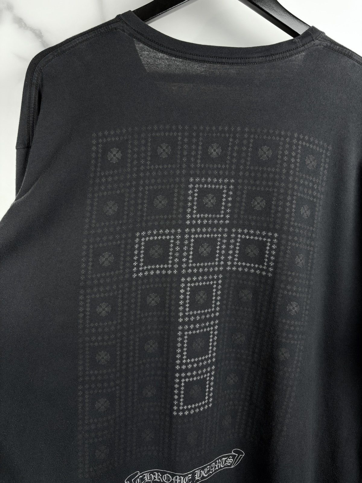 Chrome Hearts Chrome Hearts Vintage Faded Plus Cross Longsleeve Tshirt Size US XXL / EU 58 / 5 - 7 Thumbnail