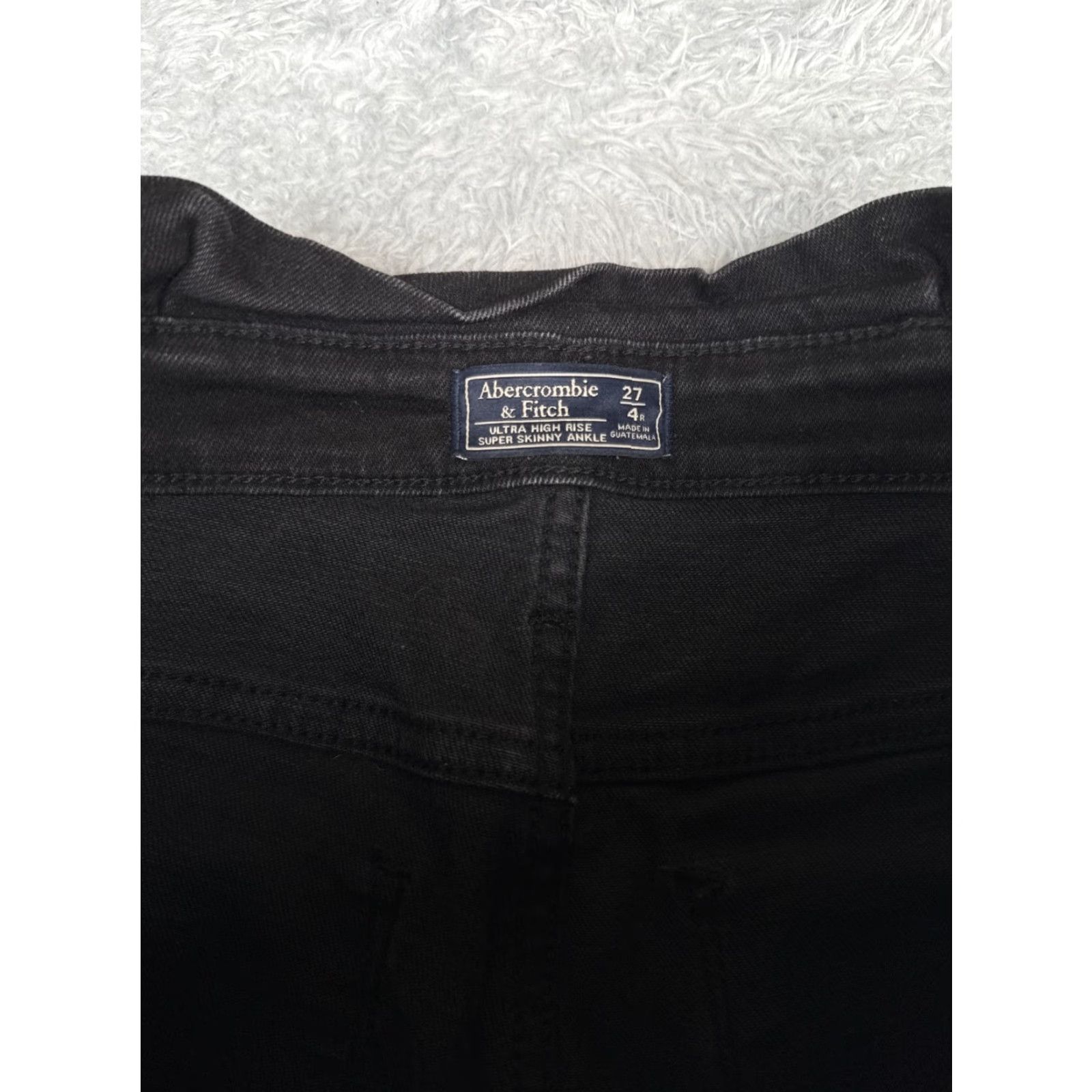 Abercrombie & Fitch Abercrombie & Fitch Jeans Women 4 Black Denim Ultra High Rise Super Skinny Ankle Womens Size 27" / US 4 / IT 40 - 6 Thumbnail