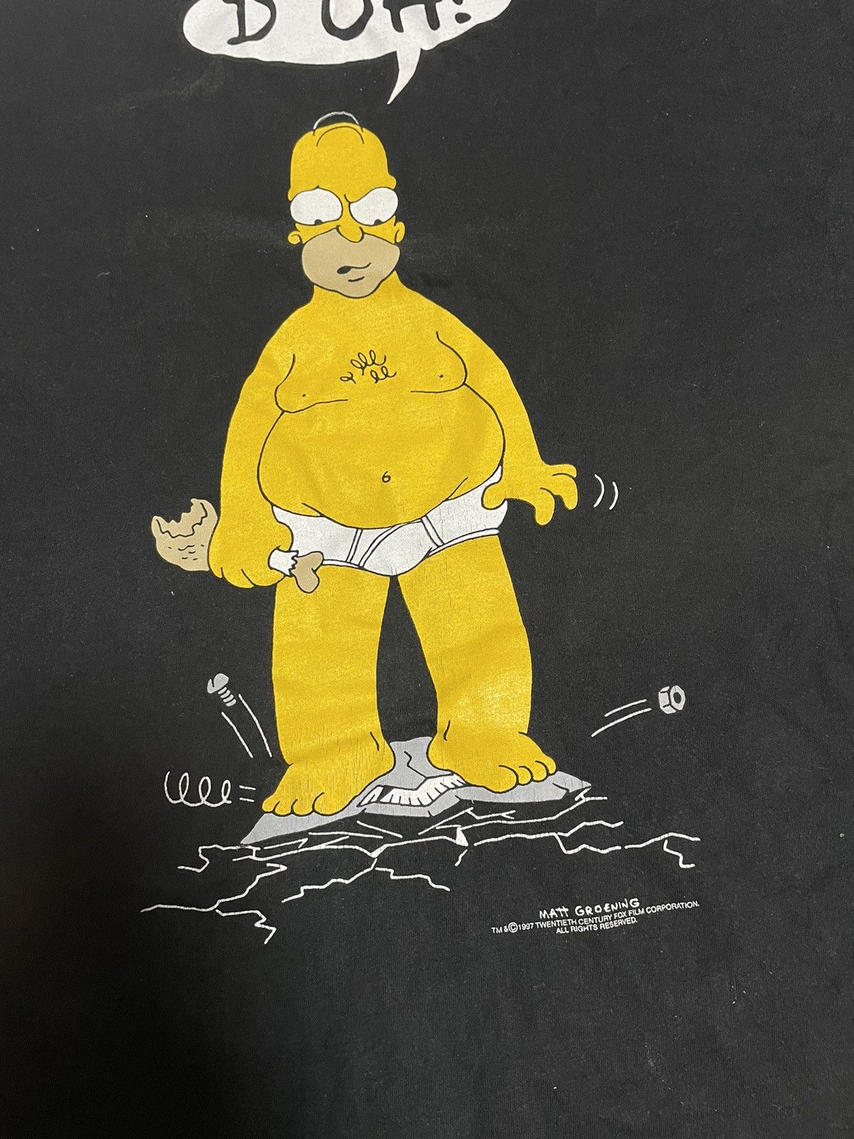Hanes × Vintage Vintage Simpsons t shirt 1997 homer d’oh 90s Size US L / EU 52-54 / 3 - 2 Thumbnail