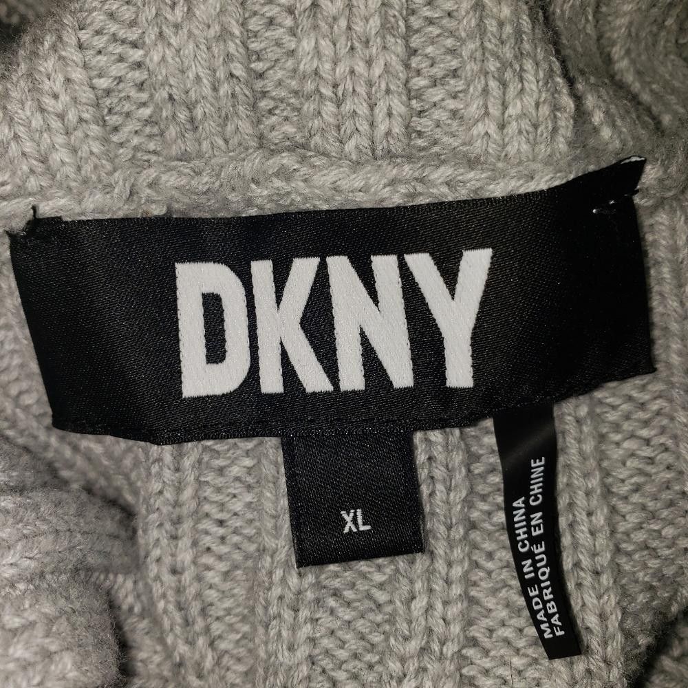 DKNY CT479 DKNY Ladies Winter Gray Ribbed Turtle Neck Sweater XL Size XL / US 12-14 / IT 48-50 - 7 Thumbnail