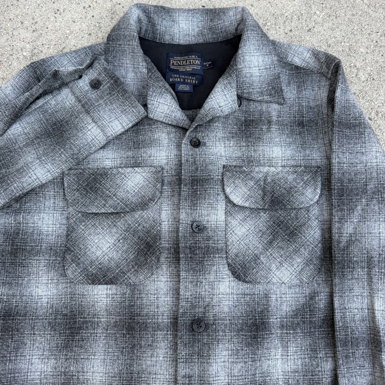 Pendleton Pendleton Shadow Plaid Wool Board Shirt Loop Collar Surf Size US S / EU 44-46 / 1 - 1 Thumbnail