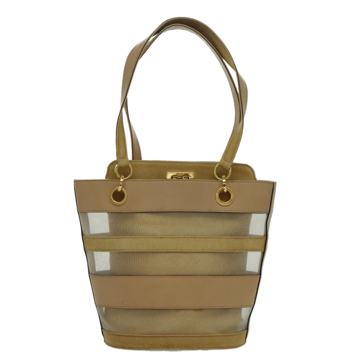 Salvatore Ferragamo Beige Leather Shoulder Bag (Pre-Owned) Size ONE SIZE - 1 Thumbnail