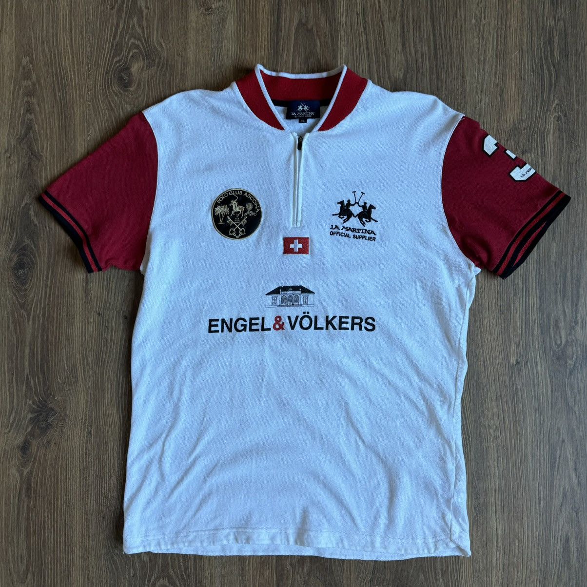 La Martina La Martina Polo Club Ancona Polo Men’s XL White/Red Size US XL / EU 56 / 4 - 1 Thumbnail