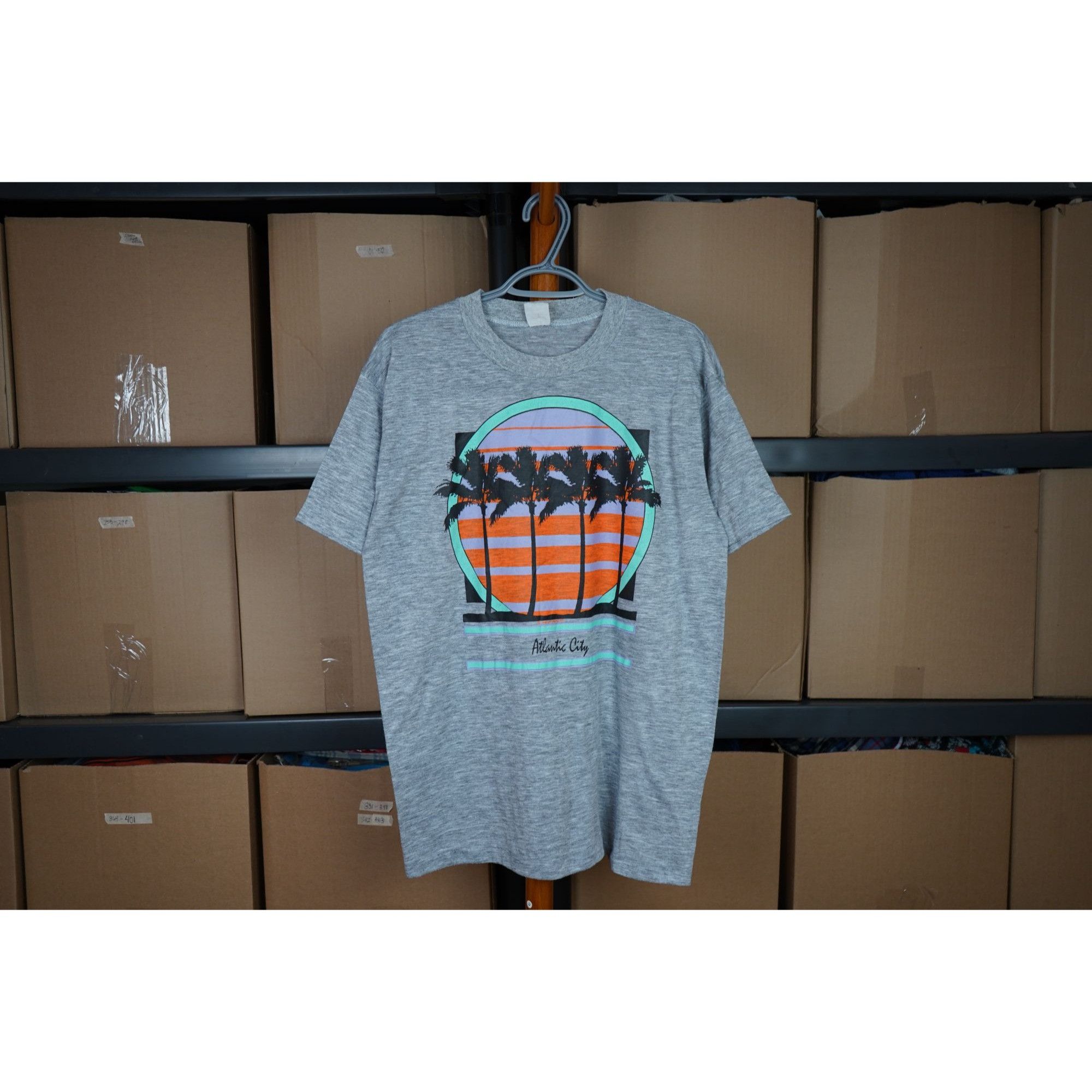 Vintage Men's L Grey Vintage Souvenir Tshirt Atlantic City 90s #435 Size US L / EU 52-54 / 3 - 1 Thumbnail