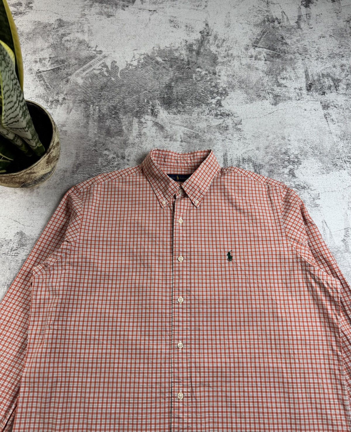 Polo Ralph Lauren Polo Ralph Lauren XL Orange Checked Button Colorful Men’s Plaid LongSleeve Shirt Size US XL / EU 56 / 4 - 5 Thumbnail