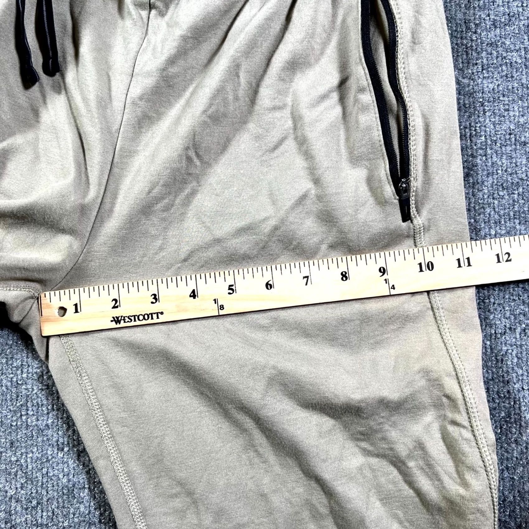 Athletic Works Athletic Works Pants Mens M (32-34) Beige Slim Fit Tapered Leg Drawstring Running Size US 31 - 7 Thumbnail