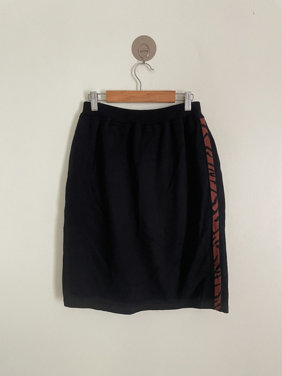 Escada Escada Margaretha Ley Black Midi Skirt Size 31" - 2 Thumbnail