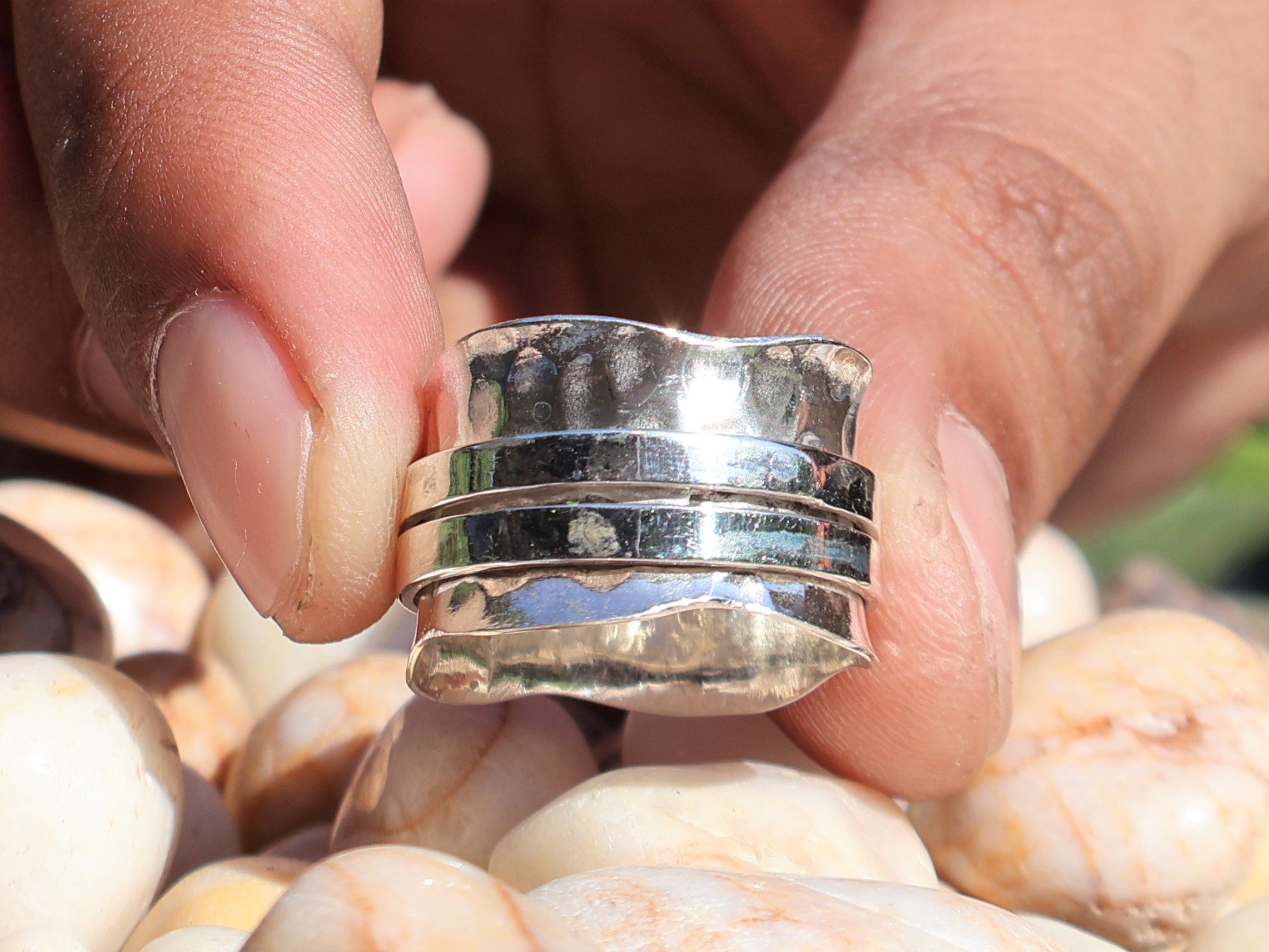 Handmade Spinner Band Ring, Handmade Ring, Sterling Silver Jewelry, Size ONE SIZE - 1 Thumbnail