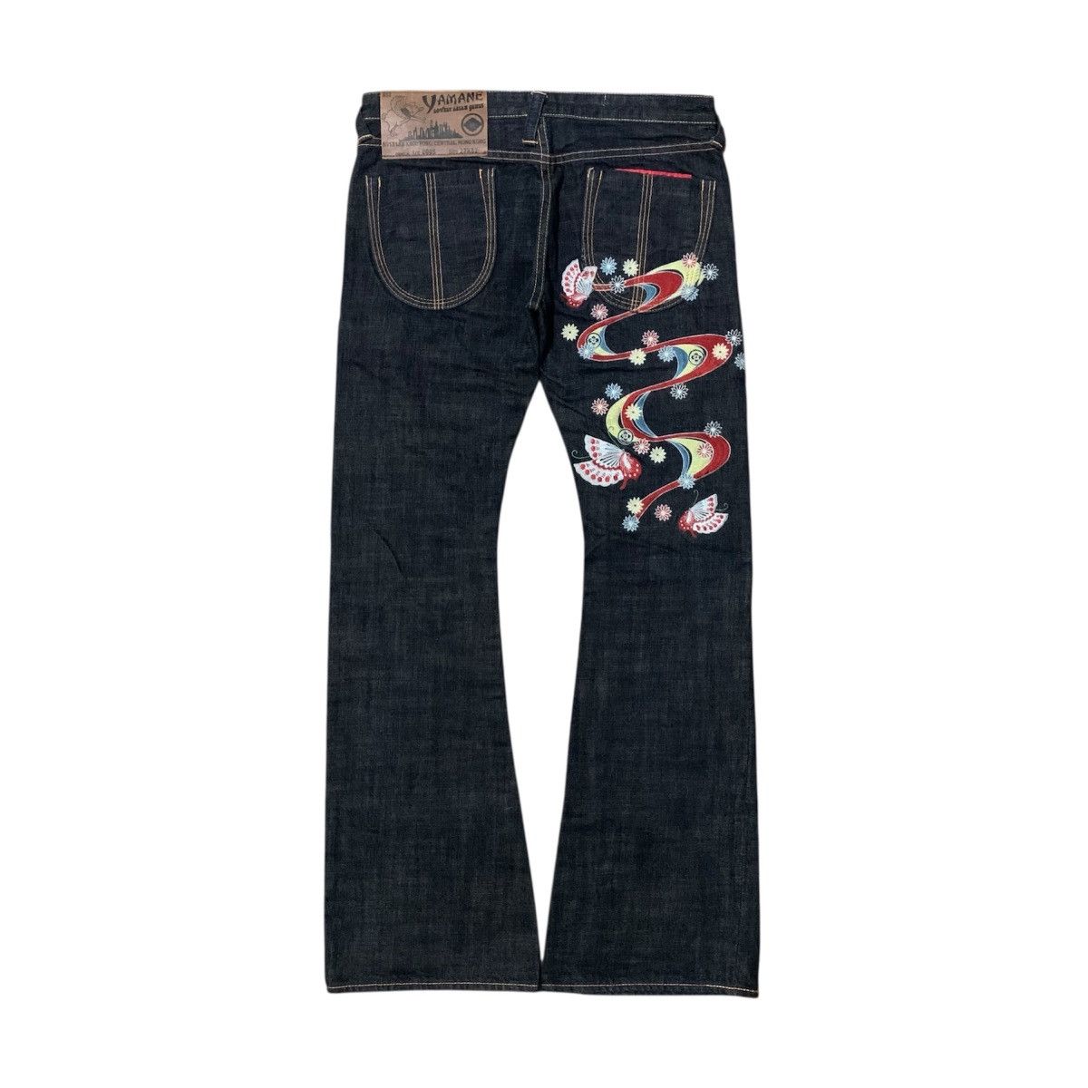 Evisu Yamane Butterfly Selvedge Denim Pants Size 28" / US 6 / IT 42 - 7 Thumbnail