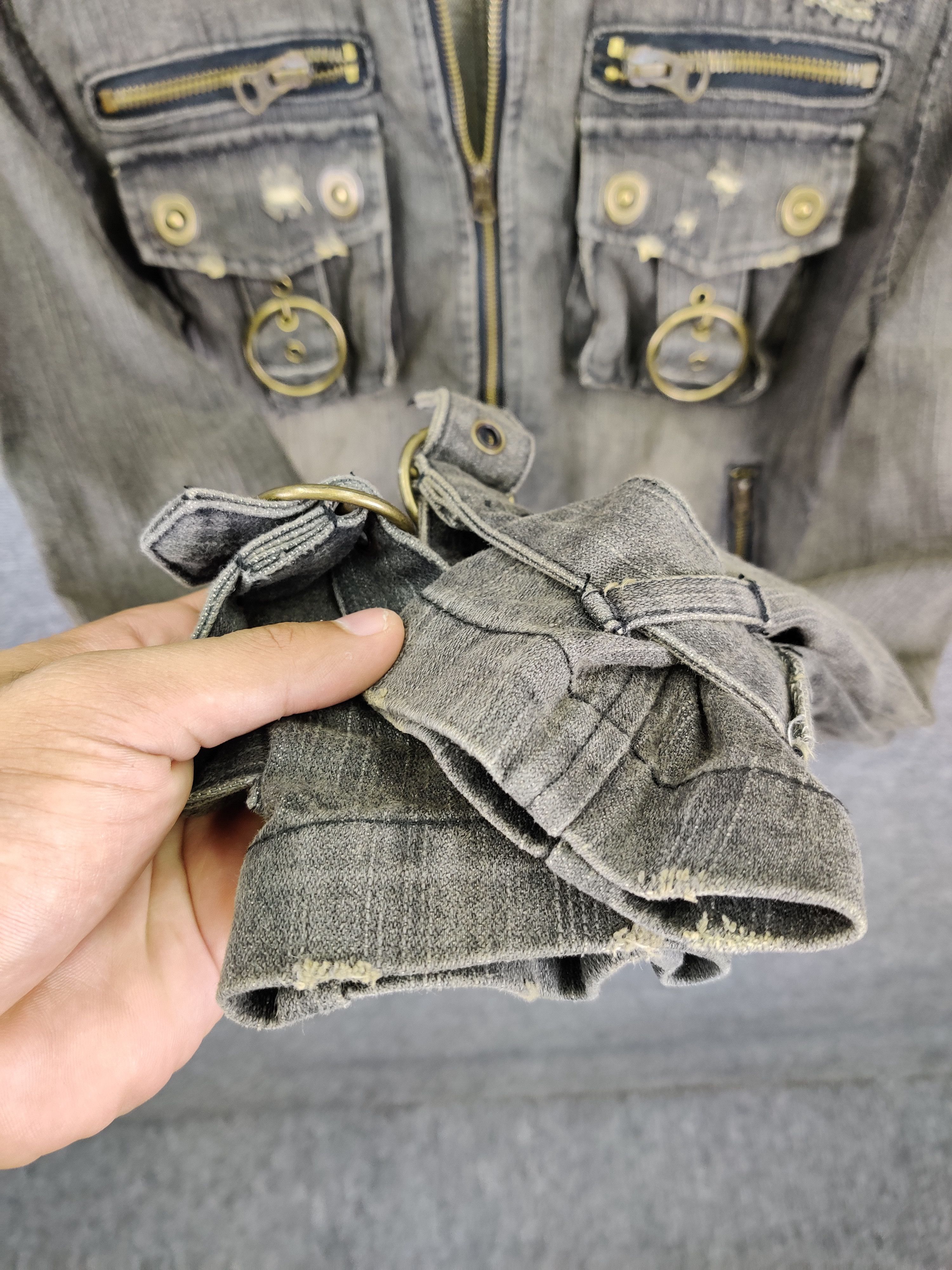 In The Attic Vintage In The Attic Gothic Bondage Punk Denim Jacket Size US M / EU 48-50 / 2 - 15 Thumbnail