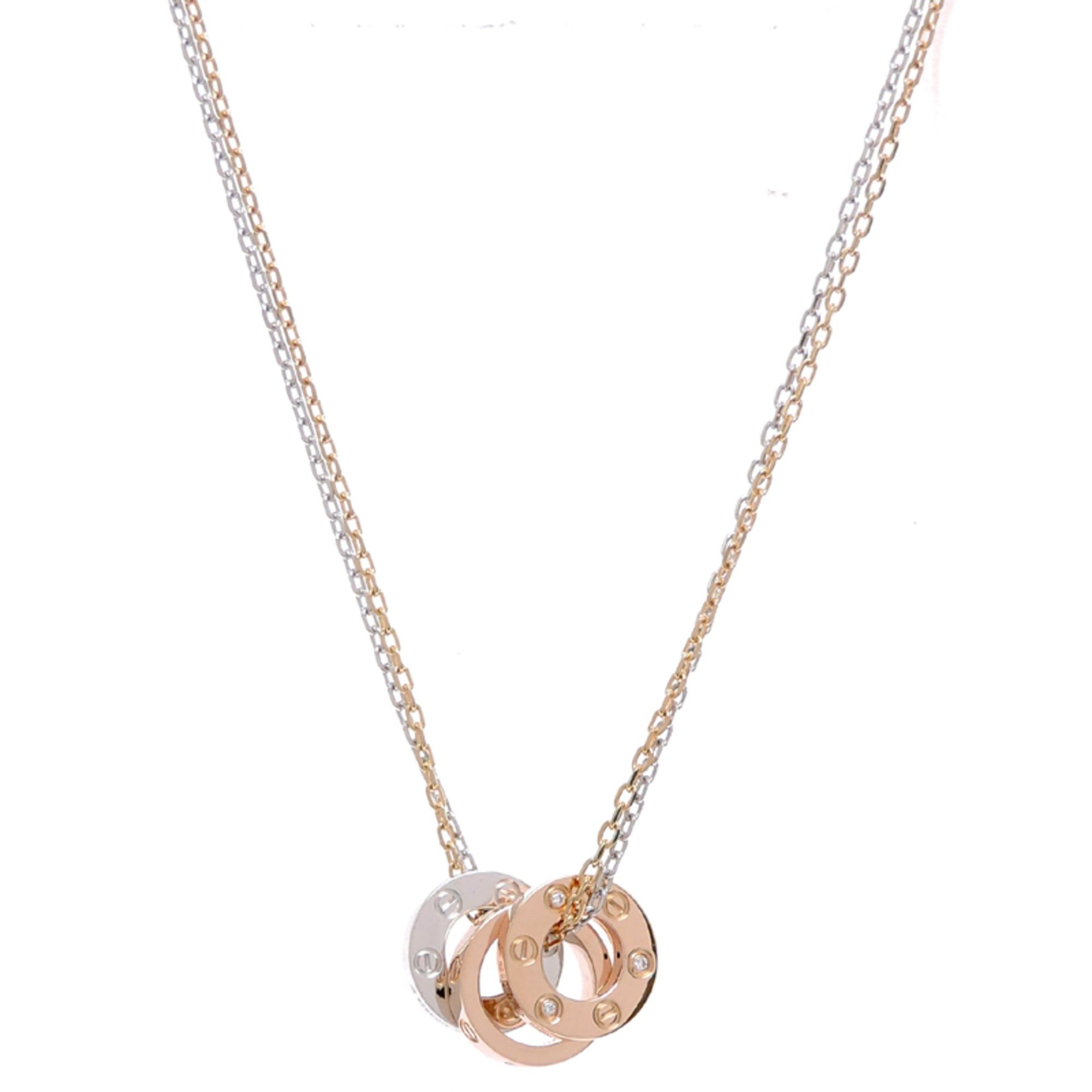 Cartier Cartier Love 6P Diamond Women's Necklace B7219700 750 Pink Gold Size ONE SIZE - 1 Thumbnail