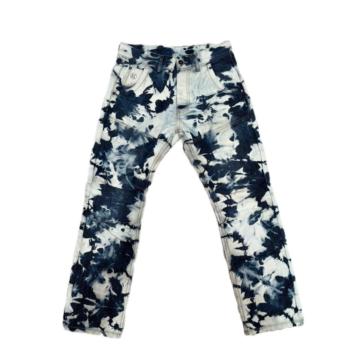 Japanese Brand × Vintage Blue and White Tie Dye Denim Size US 30 / EU 46 - 1 Thumbnail