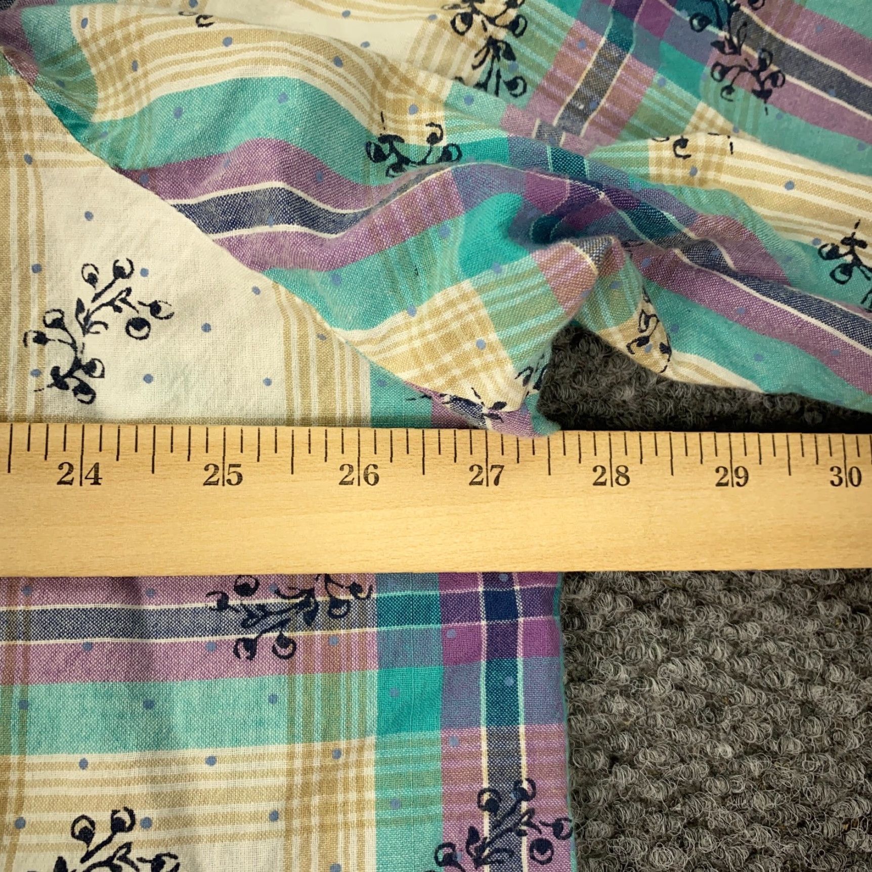 Vintage Bend Over Womens Shirt 3X Beige Plaid Cotton 3/4 Sleeve Button-Up Casual Party/Cocktail Travel Vintage No Size XXL / US 16-18 / IT 52-54 - 7 Thumbnail