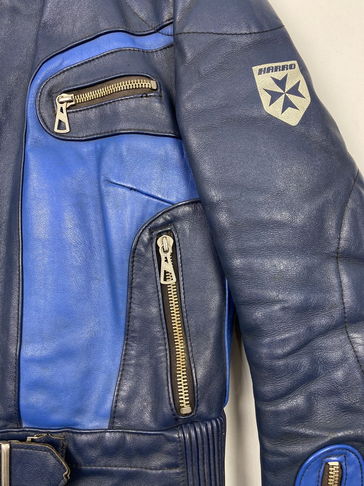 Vintage 1970’s Vintage Harro Two Tone Cafe Racer Leather Jacket Size M / US 6-8 / IT 42-44 - 4 Thumbnail