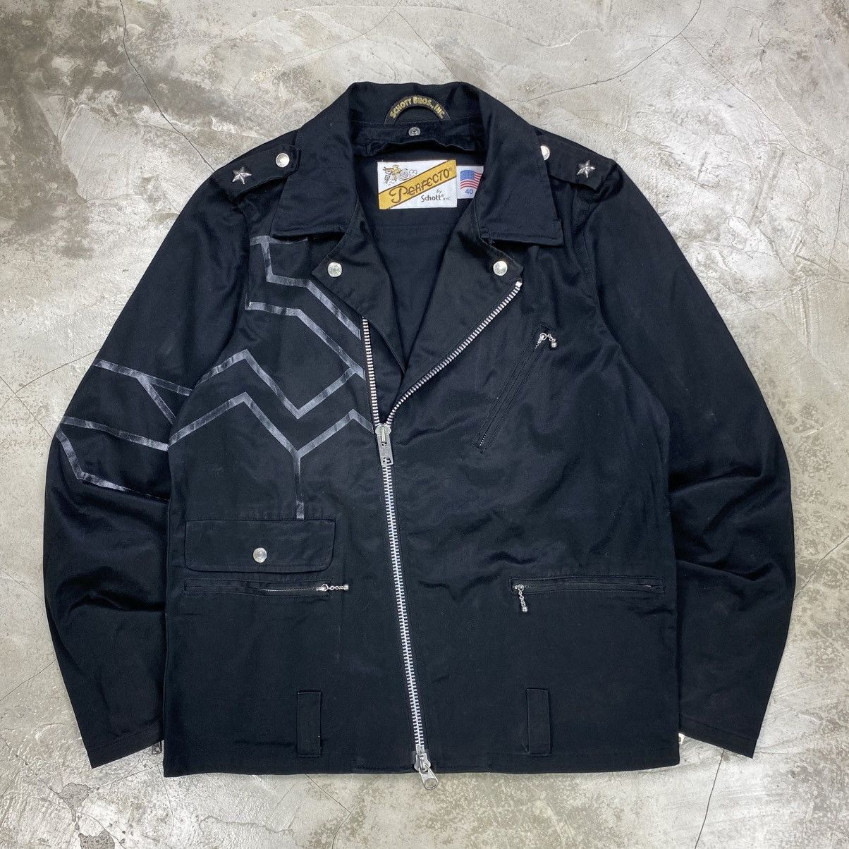 Schott Perfecto x Whiz Limited Acrylic Biker Jacket Size US L / EU 52-54 / 3 - 1 Thumbnail