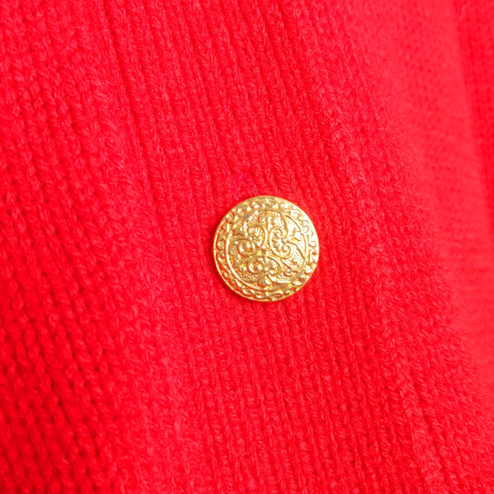 Vintage VINTAGE Claudia Barnes Cardigan L Red NWT Gold Button 1990s Sweater Preppy Womens Size L / US 10 / IT 46 - 6 Thumbnail