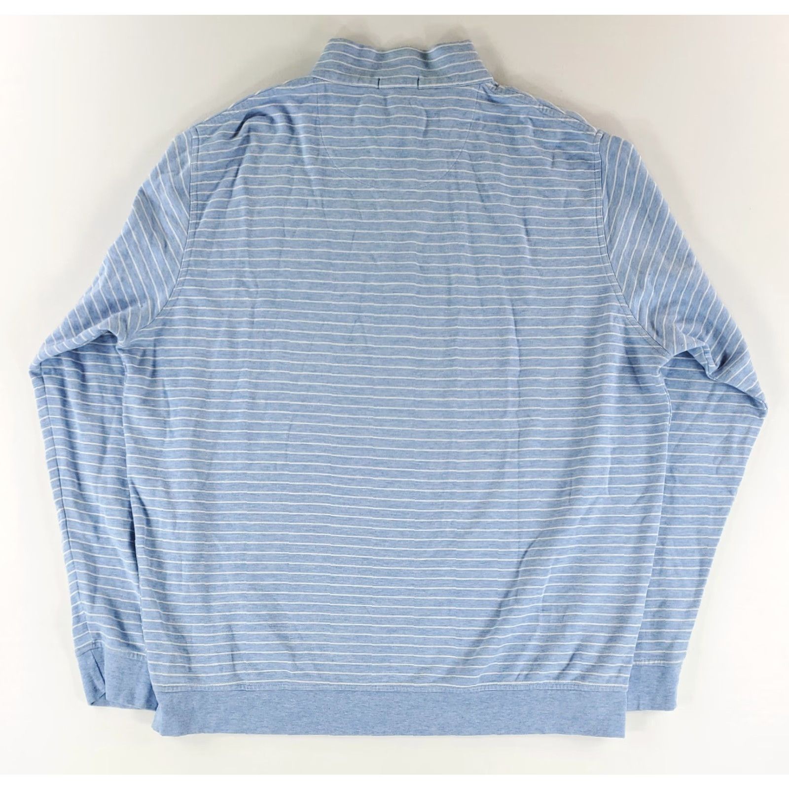 Peter Millar Peter Millar Crown Comfort 1/4 Zip Pullover Shirt Blue White Striped Mens XXL Size US XXL / EU 58 / 5 - 3 Thumbnail