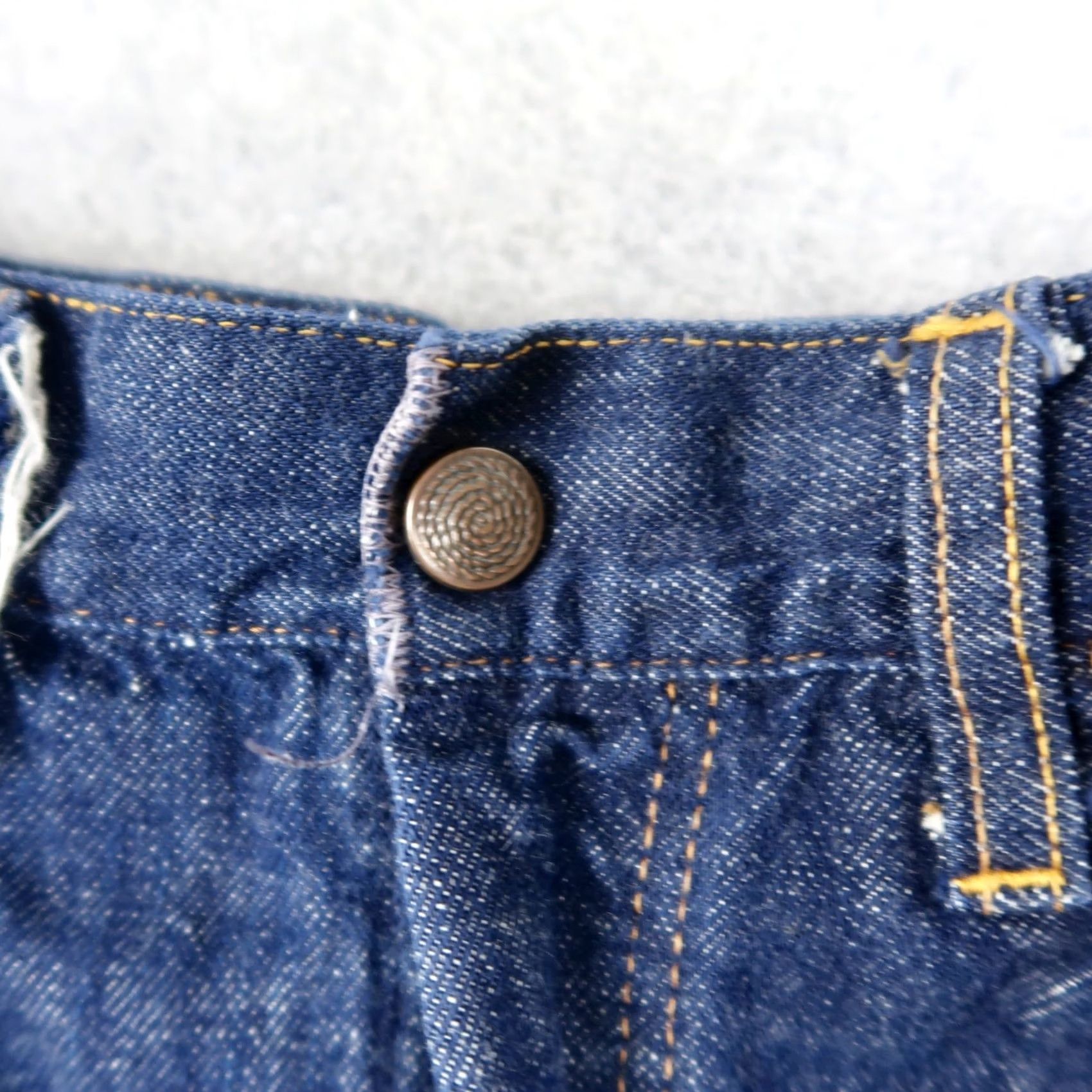 Vintage VINTAGE Denim Jeans Womens 21.5x27 Dark Wash Ranch Rodeo High Waist 5-Pocket Cowboy Southwestern 70s (S) Blue Junior? Size 28" / US 6 / IT 42 - 4 Thumbnail