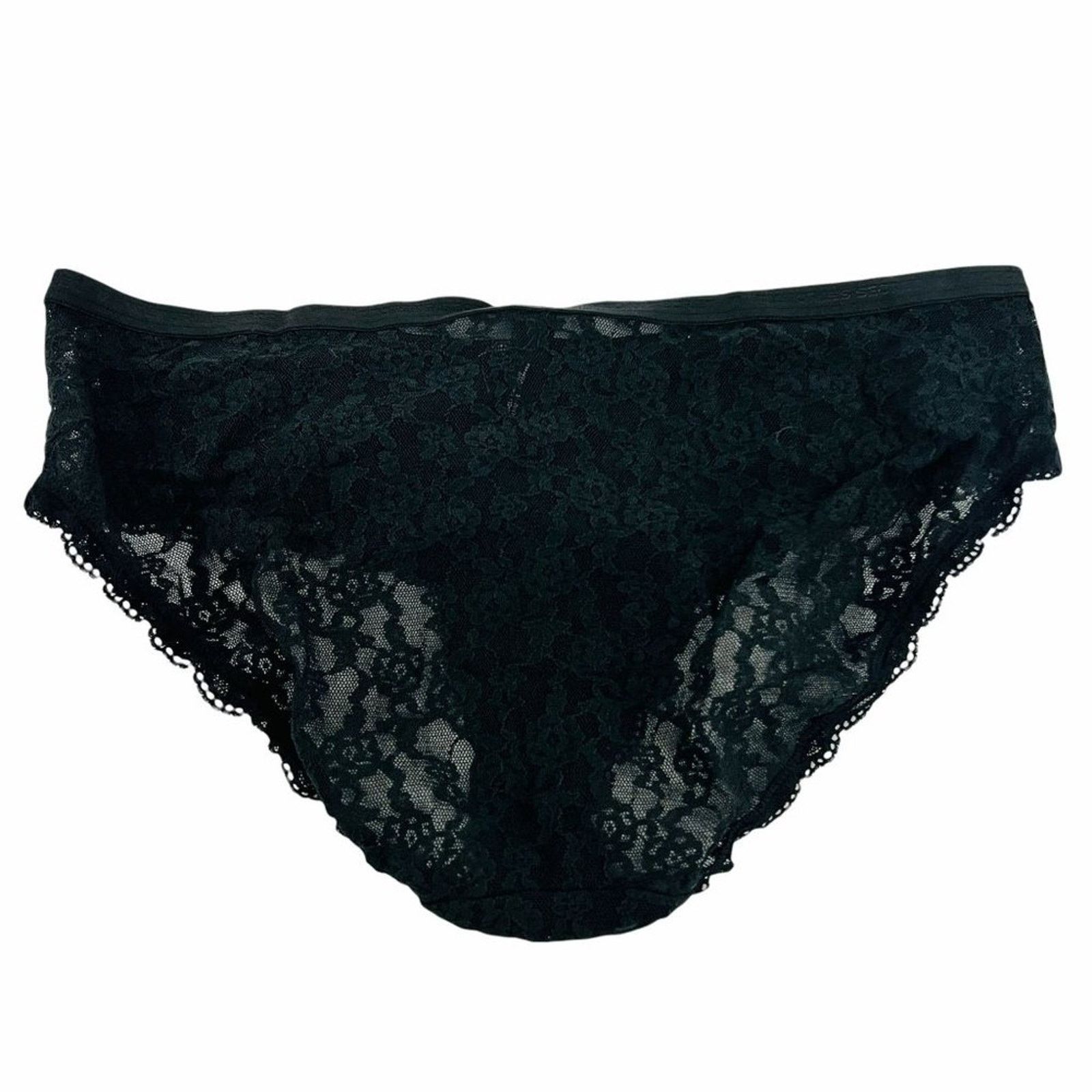 Victorias Secret Victoria's Secret Black Allover Lace Brief Panty Large, Women's