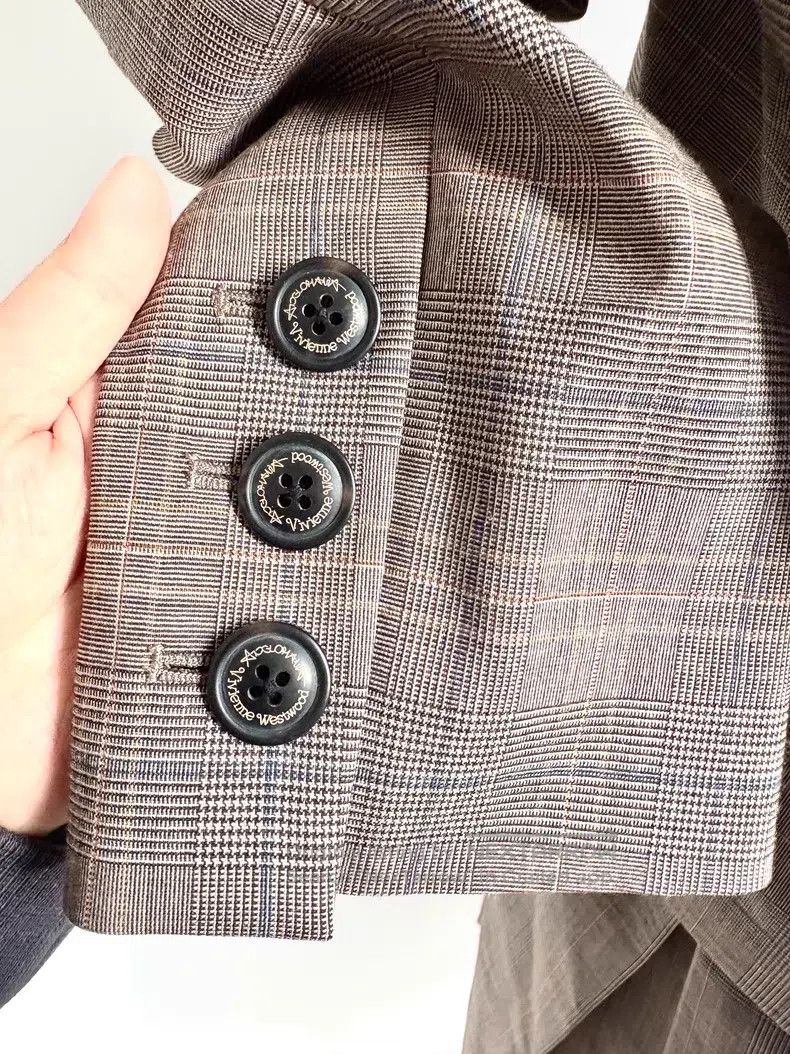 Vivienne Westwood Vivienne Westwood Brown Plaid Fake Two-Piece Windbreaker Size XS / US 0-2 / IT 36-38 - 9 Thumbnail