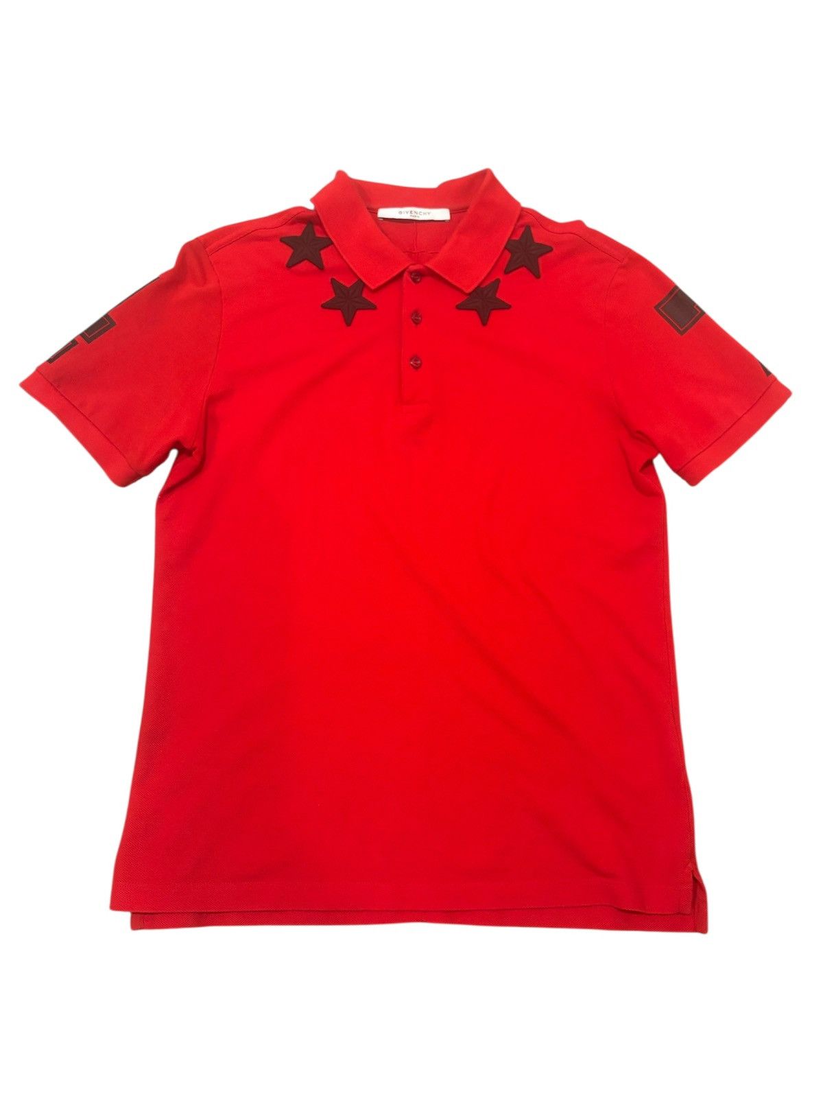 f*y様 GIVENCHY starlongsleevepolo by Ricc Givenchy Striped Sleeve Star Logo Polo Shirt – Justin Reed
