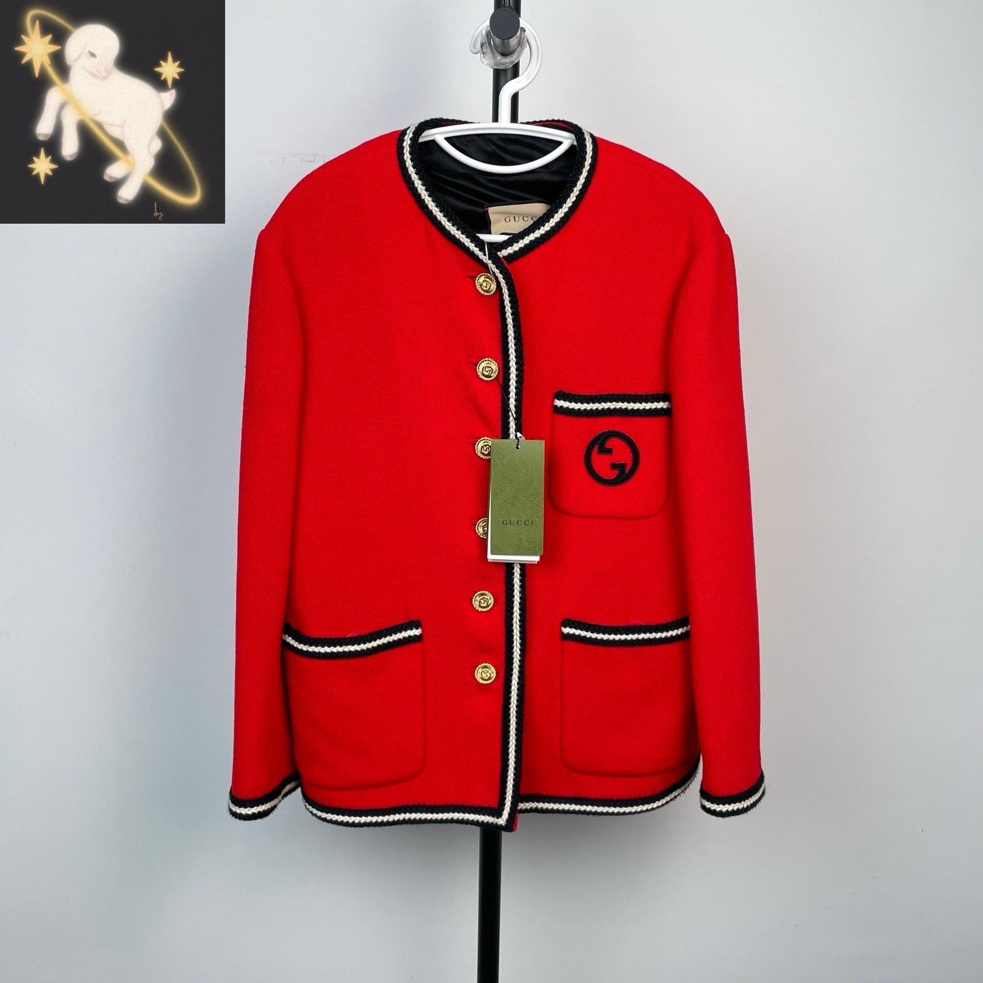 Gucci Gucci Retro Embroidered Red Sweater 40 Women Size M / US 6-8 / IT 42-44 - 1 Thumbnail