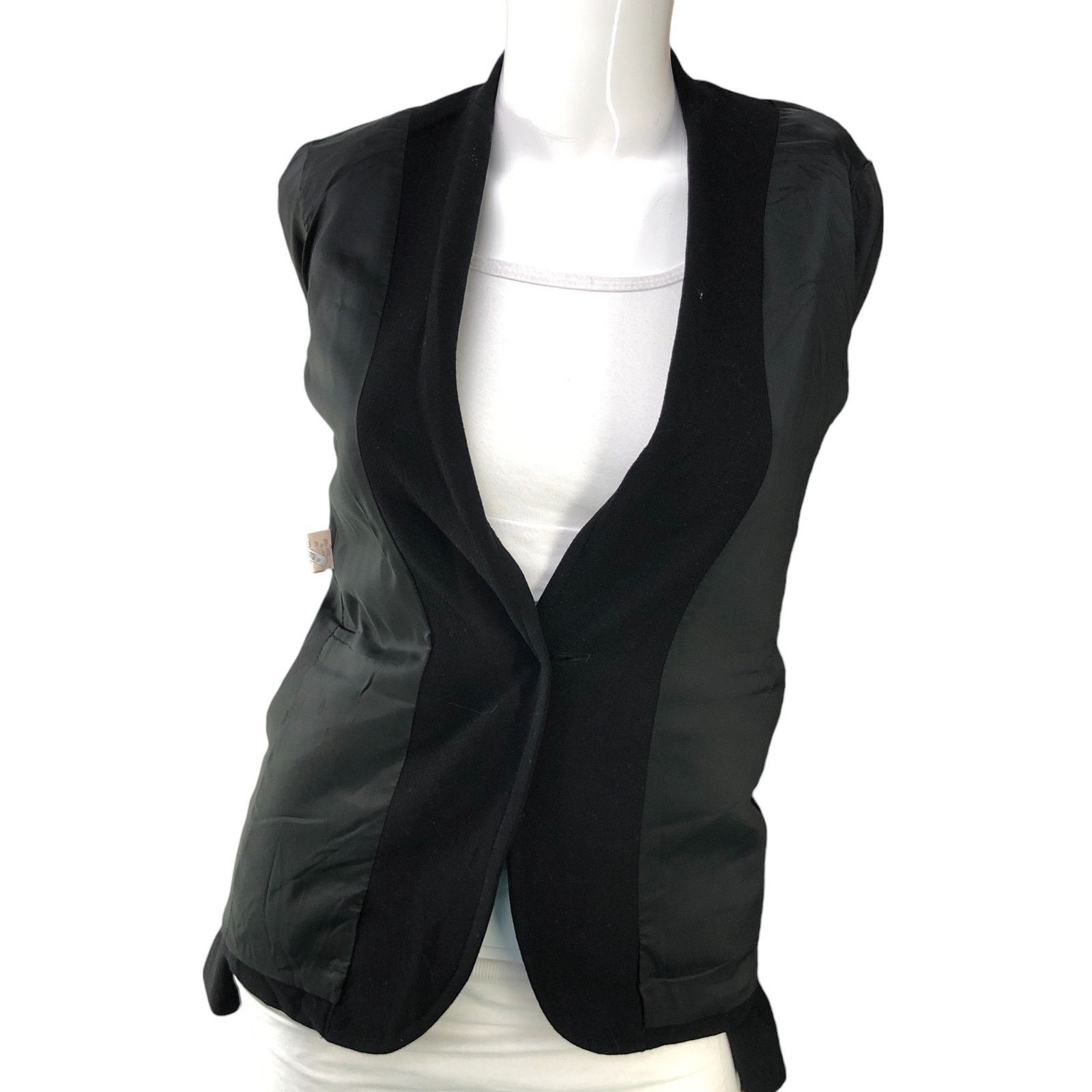Theory Theory Women Size 0 Blazer Single Breasted Vintage Black Size XS / US 0-2 / IT 36-38 - 12 Thumbnail