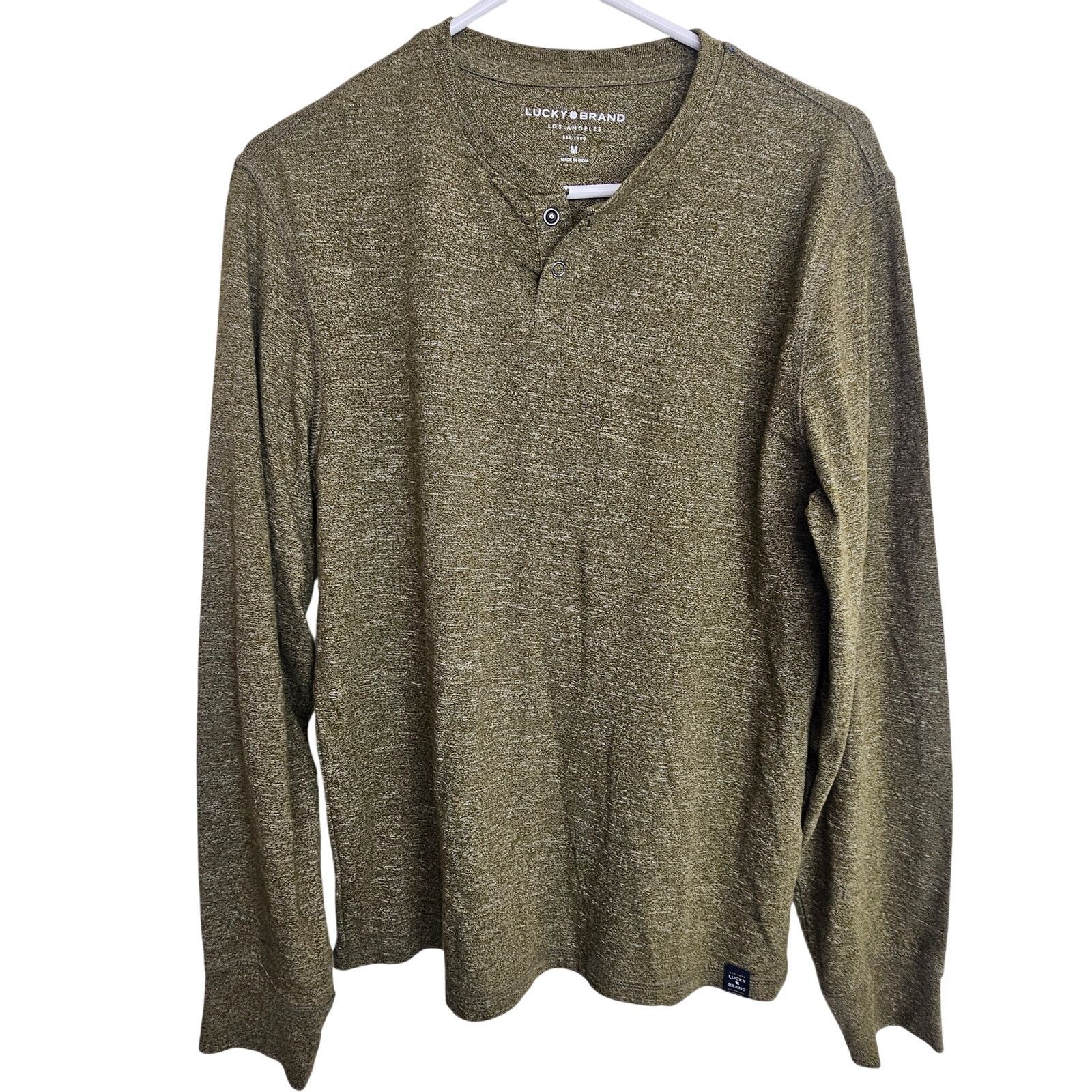 Lucky Brand Lucky Brand Mens Pullover Henley Shirt Size M Stretch Grunge Size US M / EU 48-50 / 2 - 1 Thumbnail