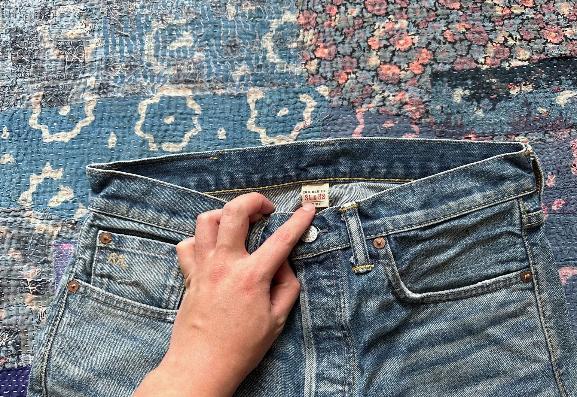 RRL Ralph Lauren RRL Distressed Ripped Washed Jeans 31x32 Flawless Size US 31 - 3 Thumbnail