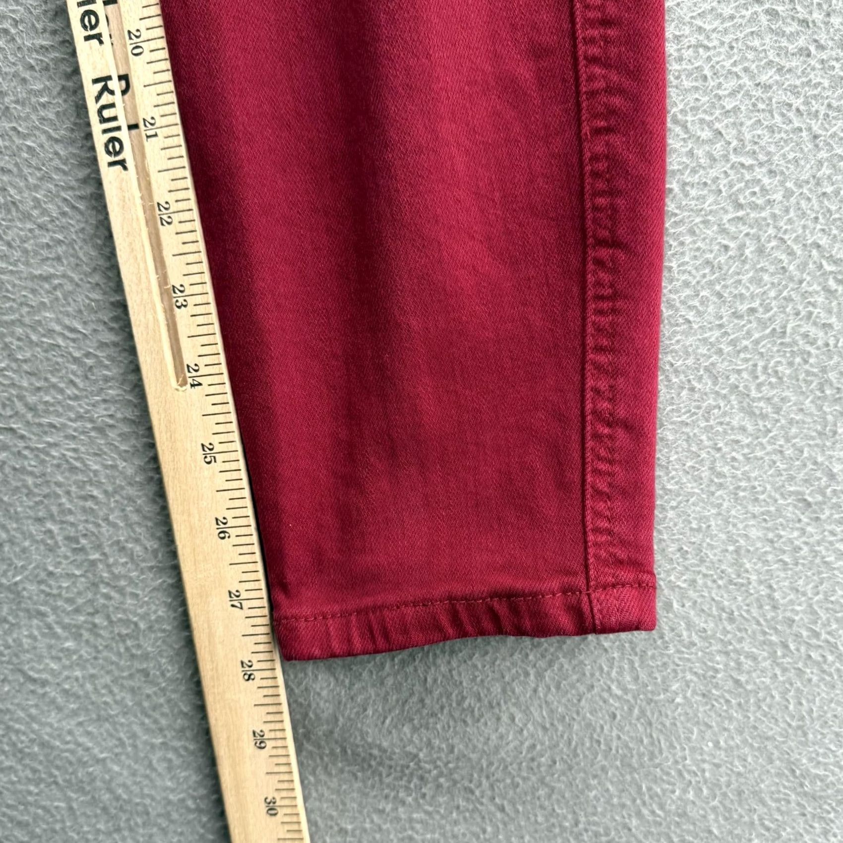 Vintage Judy Blue Jeans Womens 11/30 Red High Rise Garment Dyed Skinny Denim 5-Pocket Stretch Casual Slim Pocketed Size 32" / US 10 / IT 46 - 7 Thumbnail