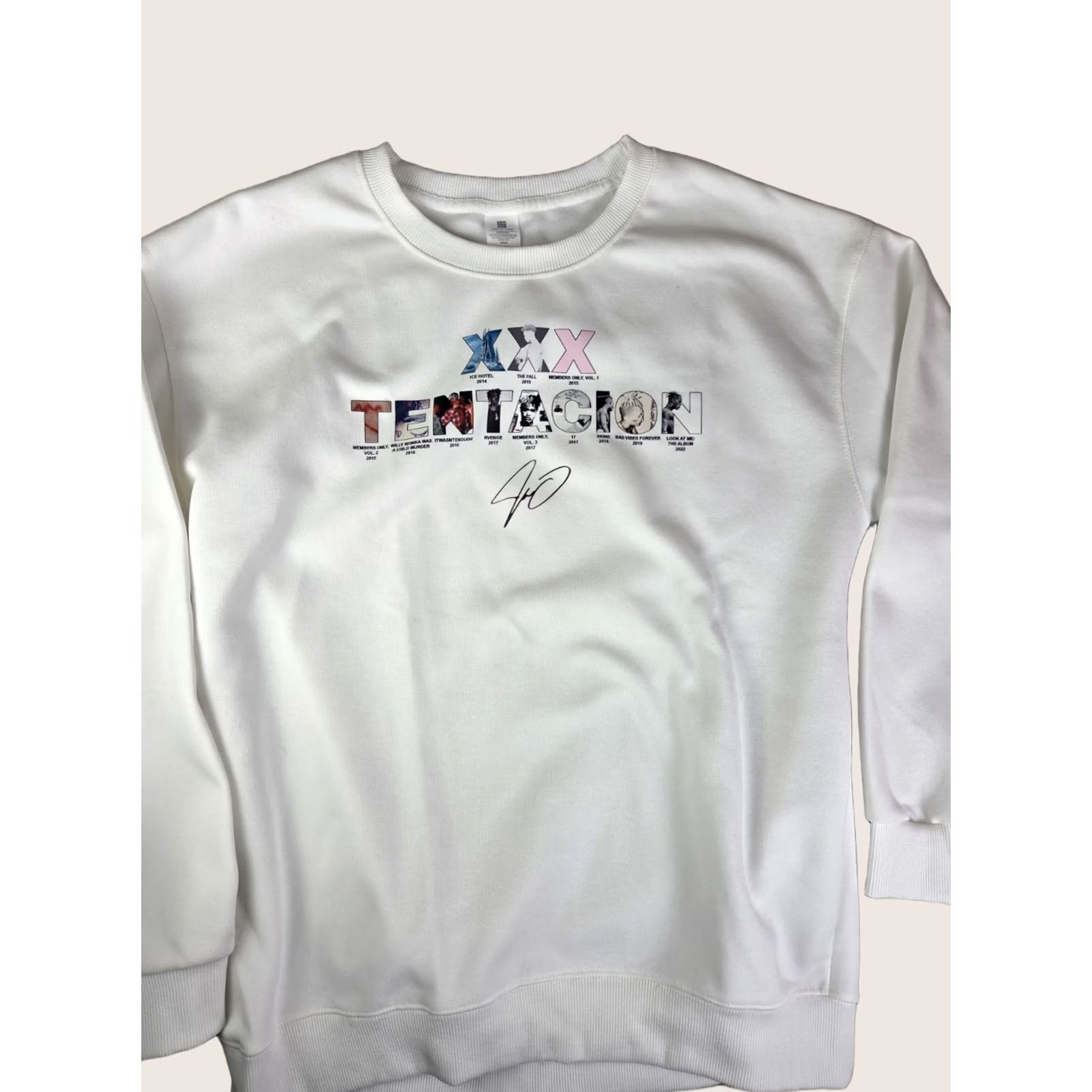 Vintage XXXTentacion Hoodie Pullover Sweatshirt 3XL White Graphic Print Music Rapper Mens Size US XXL / EU 58 / 5 - 1 Thumbnail