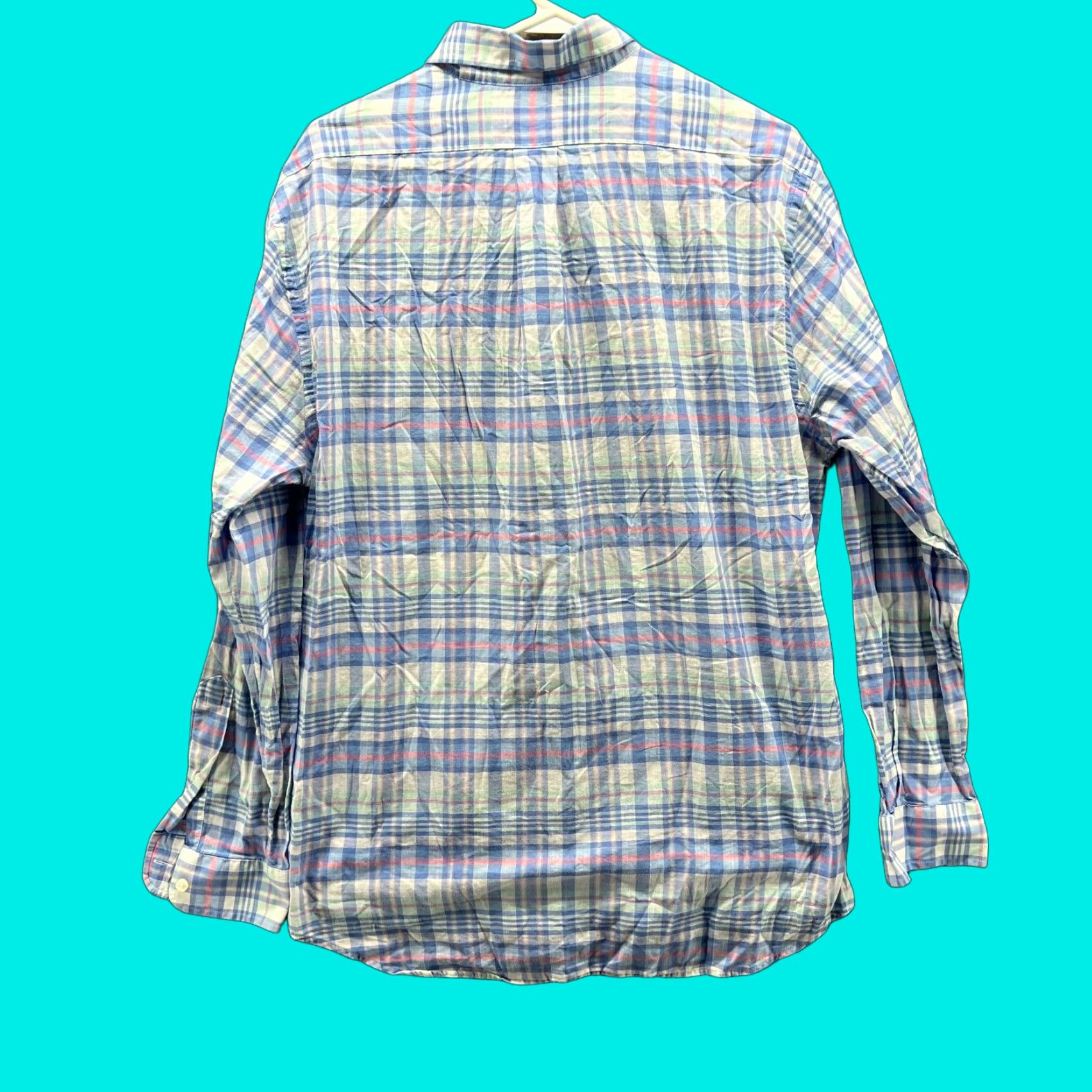 Vineyard Vines Vineyard Vines Shirt Mens Large Blue Button Down Slim Fit Tucker Madras Plaid Vintage Size US L / EU 52-54 / 3 - 1 Thumbnail