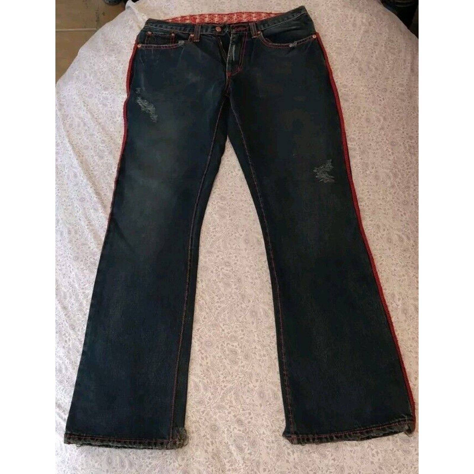 Other !! Red Rough Rider Jeans By Michelle Marie Nichols Mens 32 Size US 32 / EU 48 - 2 Thumbnail