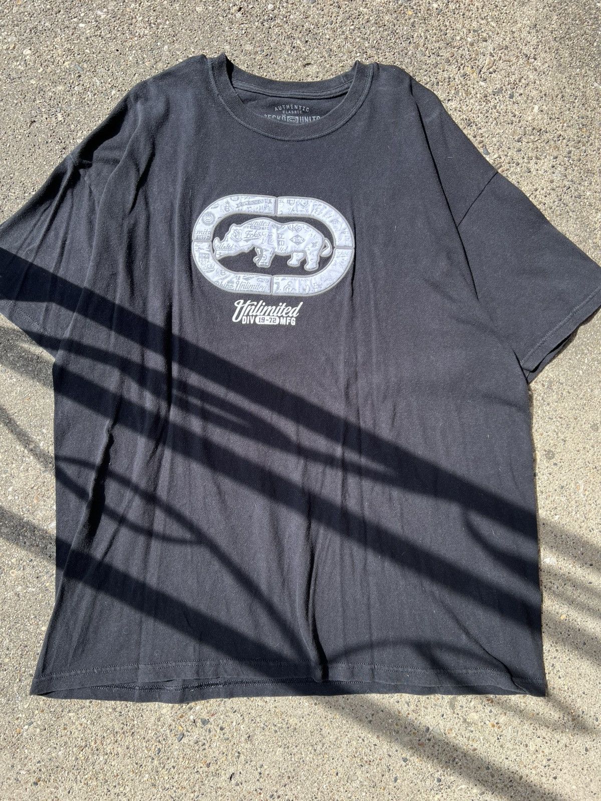 Ecko Unltd. Vintage Y2K Ecko Unltd Puff Rhino Logo T Shirt Black XL Size US XL / EU 56 / 4 - 2 Thumbnail