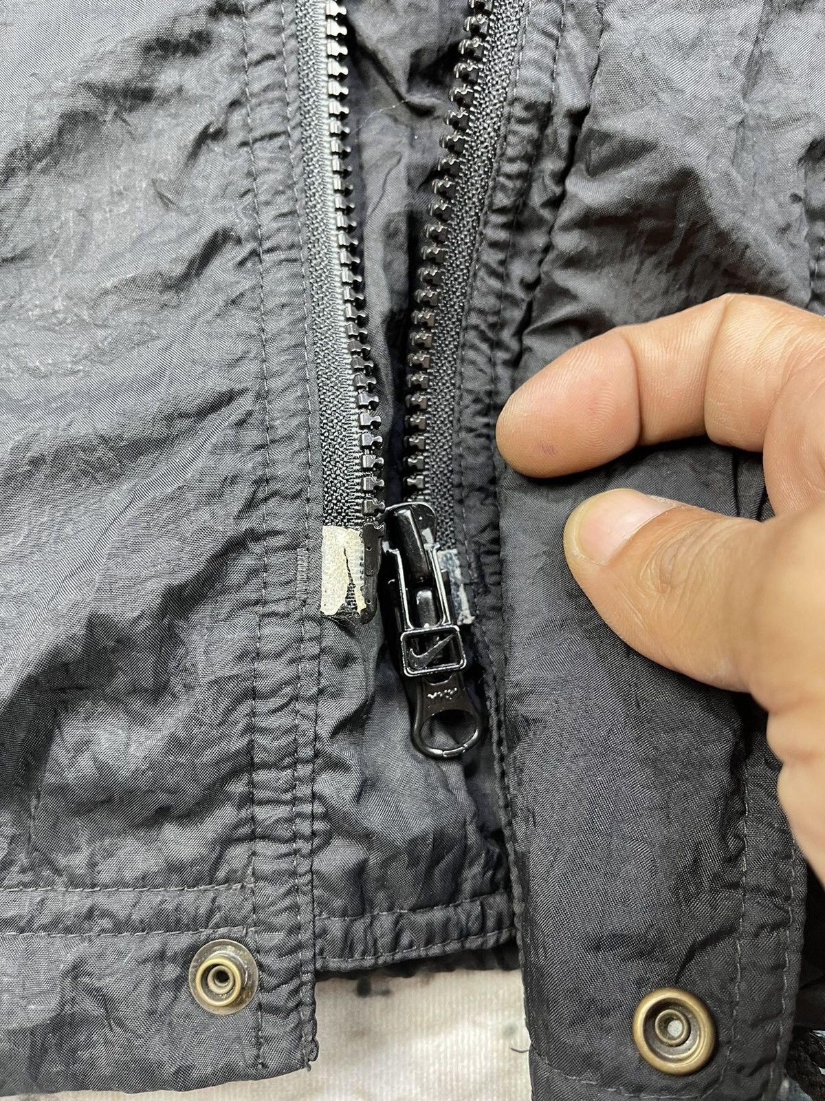 Nike Vtg 90s NIKE Big Swoosh Thick Quilted Coach Jacket Size US L / EU 52-54 / 3 - 14 Thumbnail