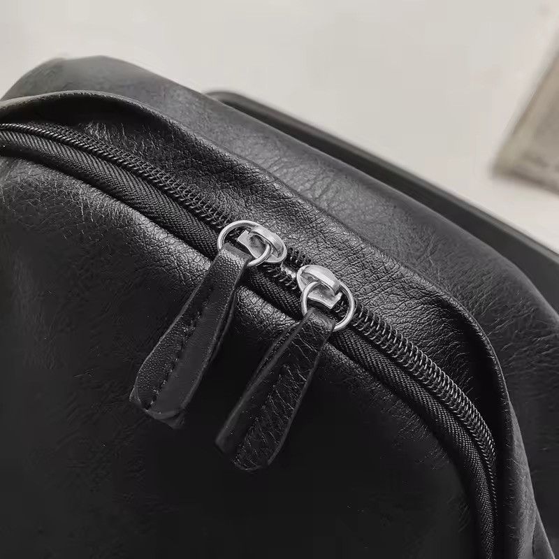 Japanese Brand Soft Casual Basic PU Leather Backpack Size ONE SIZE - 11 Thumbnail