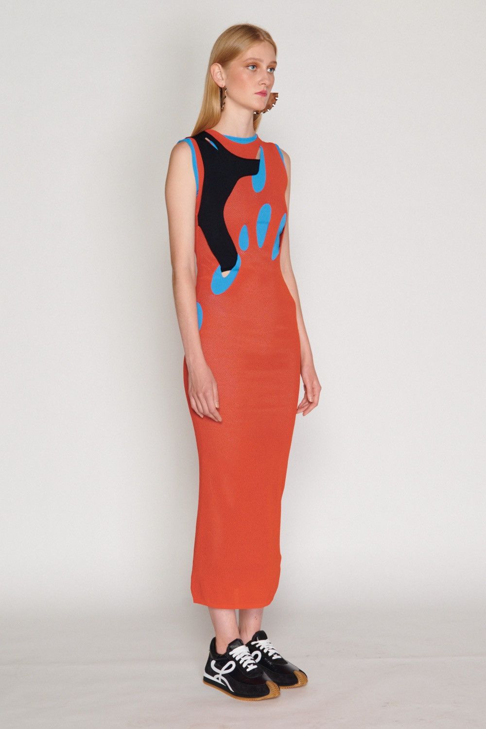 Loewe Last Size Loewe Cut Out Midi Dress in Orange/Blue/Black Size M / US 6-8 / IT 42-44 - 5 Thumbnail