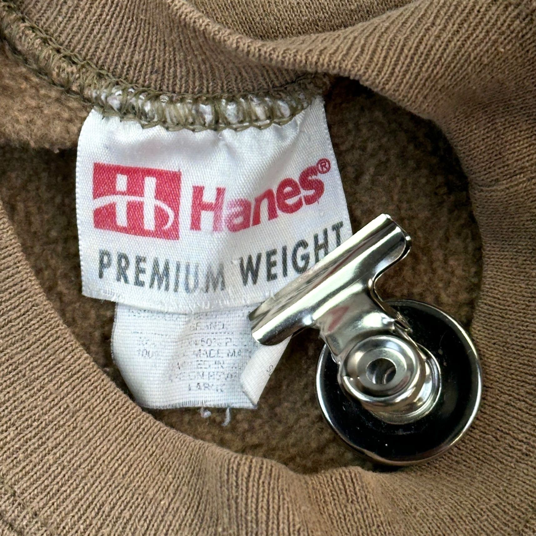 Hanes VINTAGE Hanes Premium Weight Sweatshirt Mens Large Brown Crewneck Pullover Size US L / EU 52-54 / 3 - 4 Thumbnail